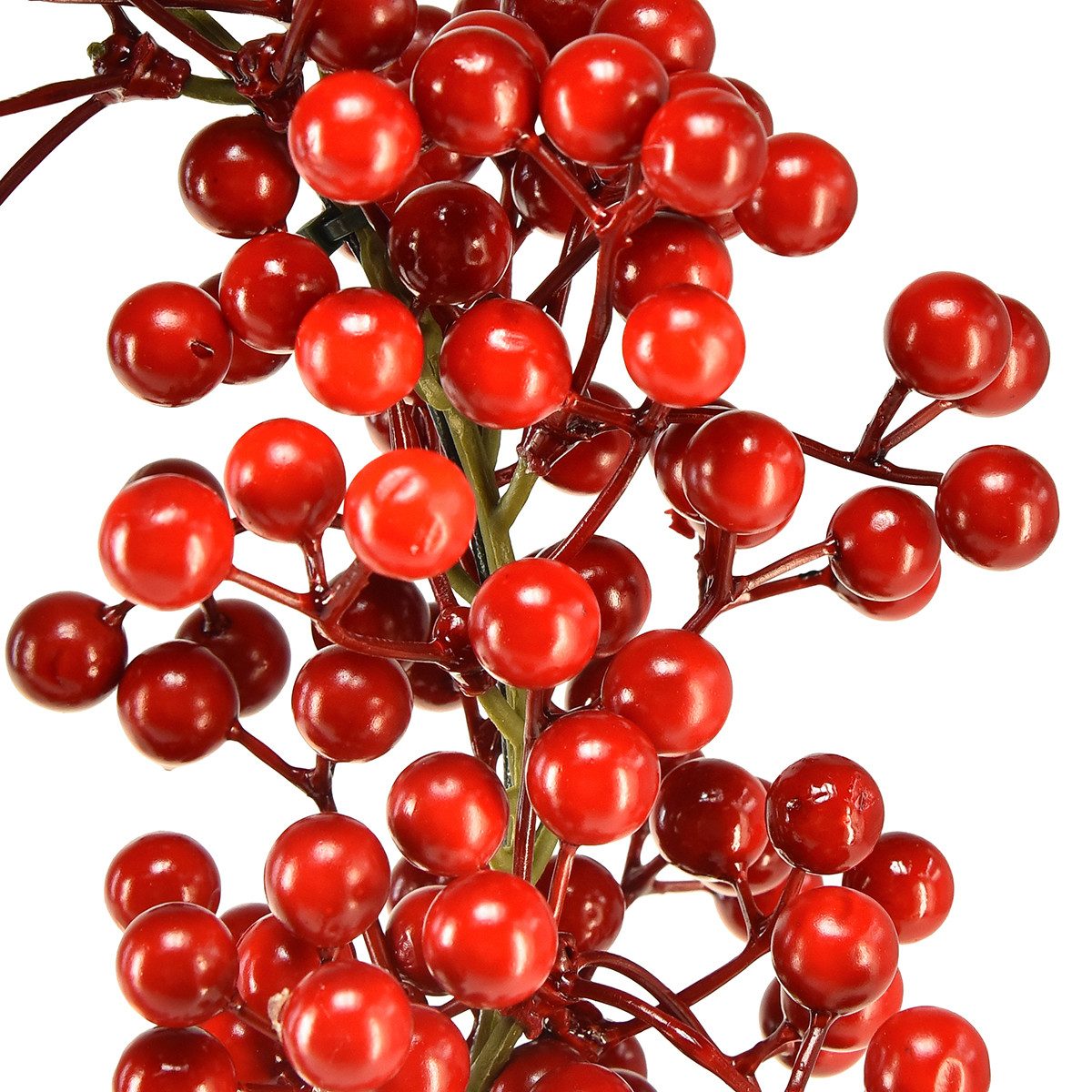 Winterliche Kunstpflanze Weihnachtskranz Künstliche Rote Beeren günstig online kaufen