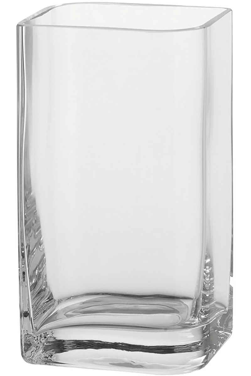 LEONARDO Tischvase Dekovase LUCCA, aus Glas, handgefertigt (1 St), rechteckig, spülmaschinenfest