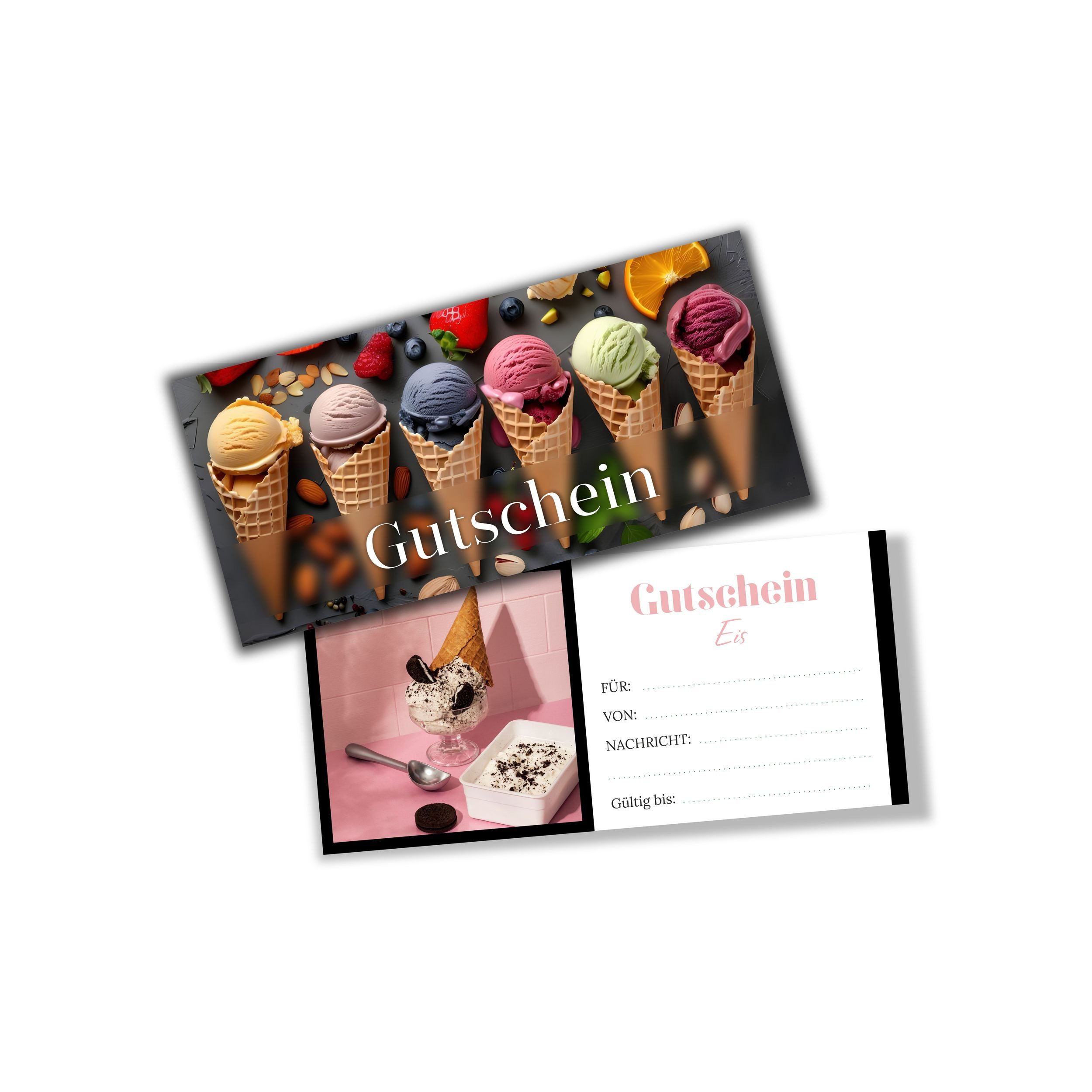 itenga Geschenkkarte itenga Geschenkgutschein Fotodesign mit Hülle - Motiv EIS Postkarte zu
