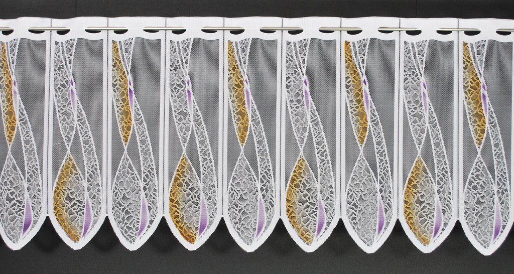 Gardinen Kranzusch Scheibengardine mit Welle (1 St), Stangendurchzug, transparent, Stablöcher,transparent,verschiedene Höhen, Breiten
