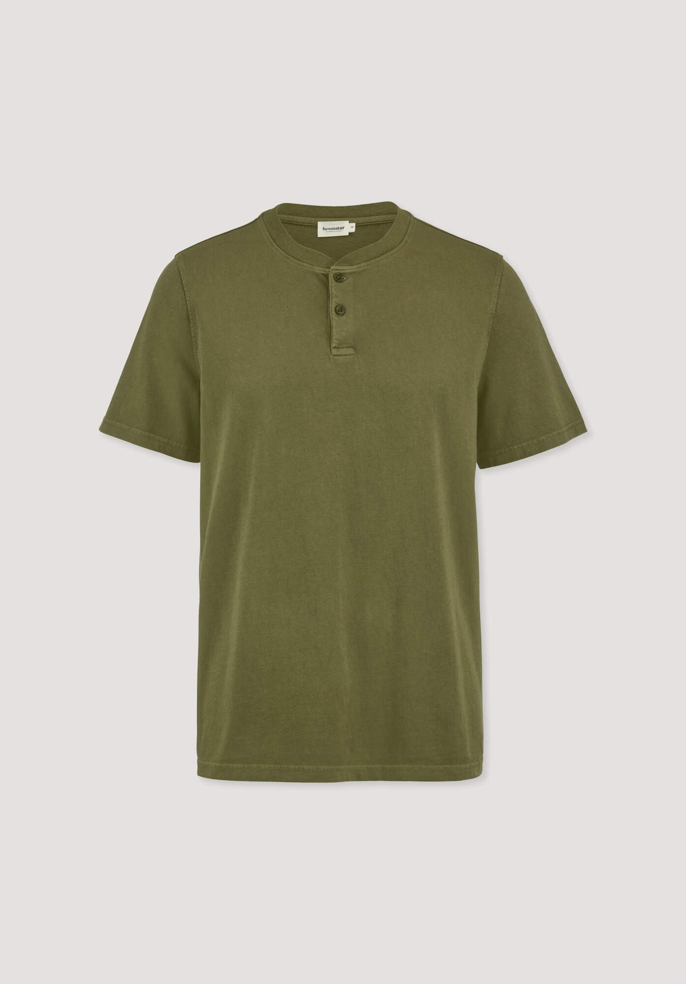 Hessnatur T-Shirt Heavy Jersey Henley Relaxed aus reiner (1-tlg)