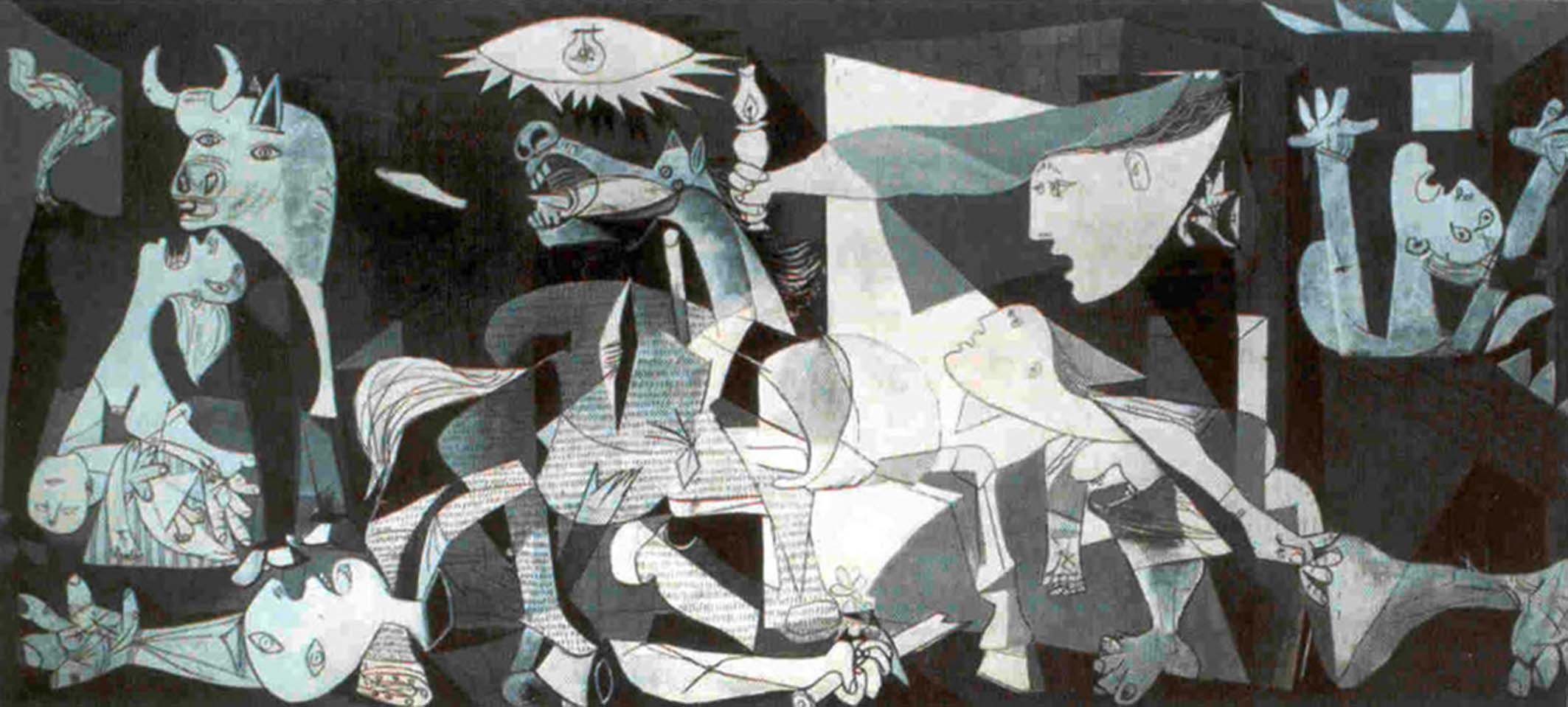 Close Up Kunstdruck Guernica Kunstdruck Pablo Picasso 100 x 50 cm