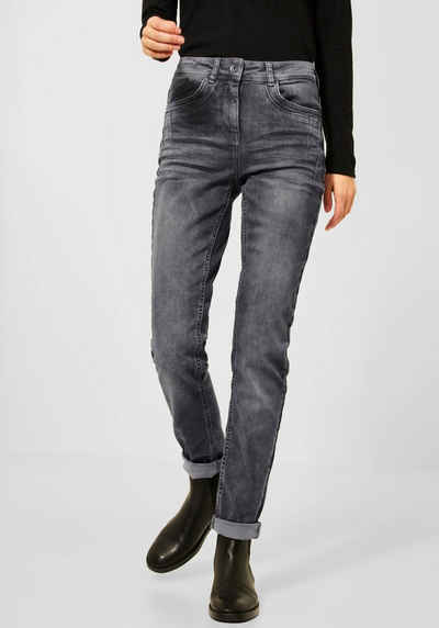 Cecil High-waist-Jeans »Style Toronto« mit Ton-in-Ton-Ziernähten