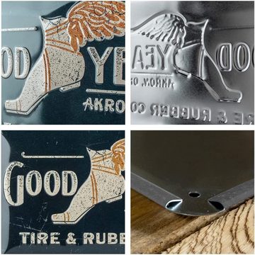 Nostalgic-Art Metallschild Blechschild 20 x 30cm - Goodyear - Goodyear Wing Foot Logo 1901