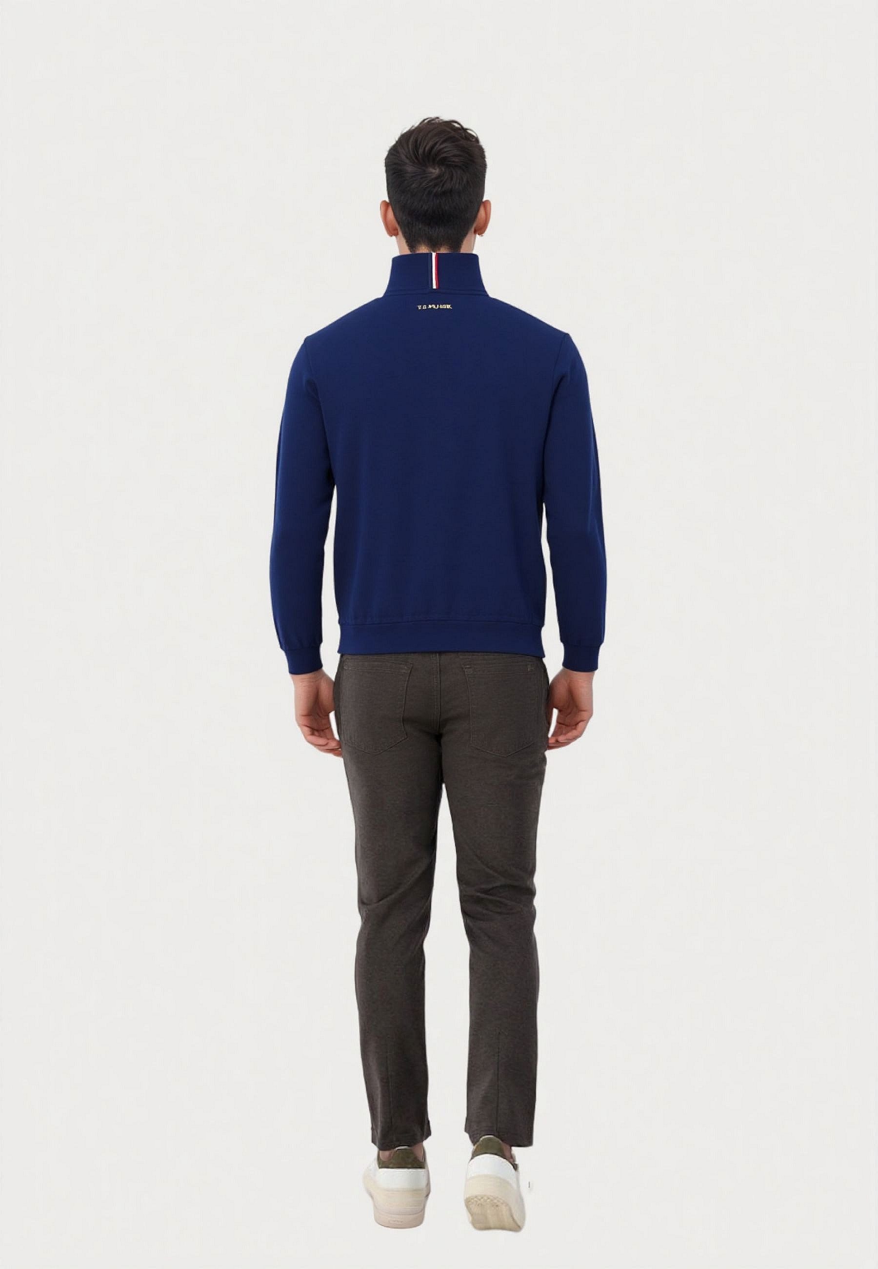 U.S. Polo Assn. Strickpullover Pullover Troyer Half Zip (1-tlg)