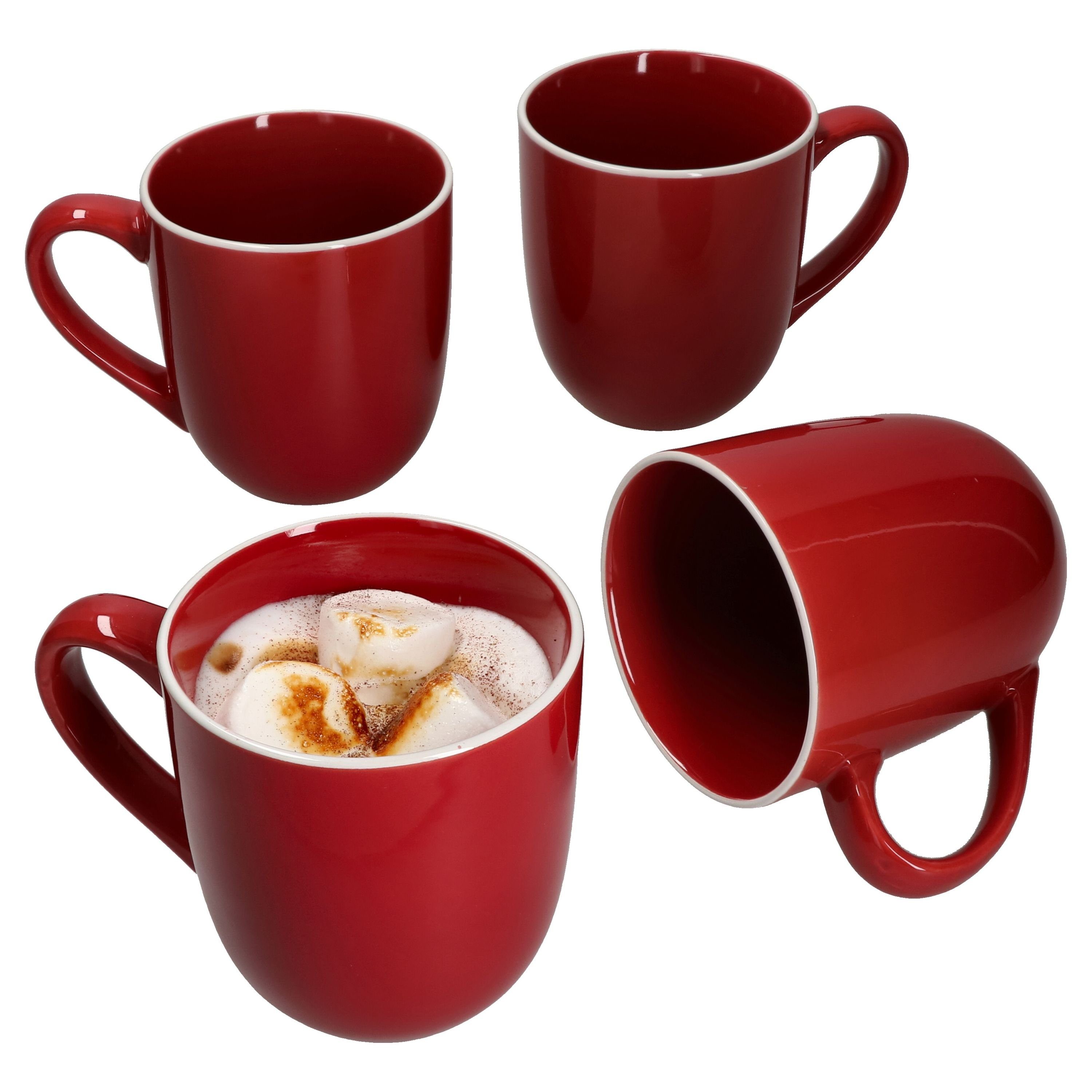 MamboCat Becher 4er Set Linus Rot Kaffeebecher - 404128