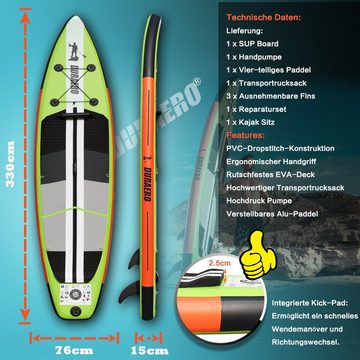 DURAERO Inflatable SUP-Board »Stand up Paddling Board, 330x76x15cm, bis 150kg«