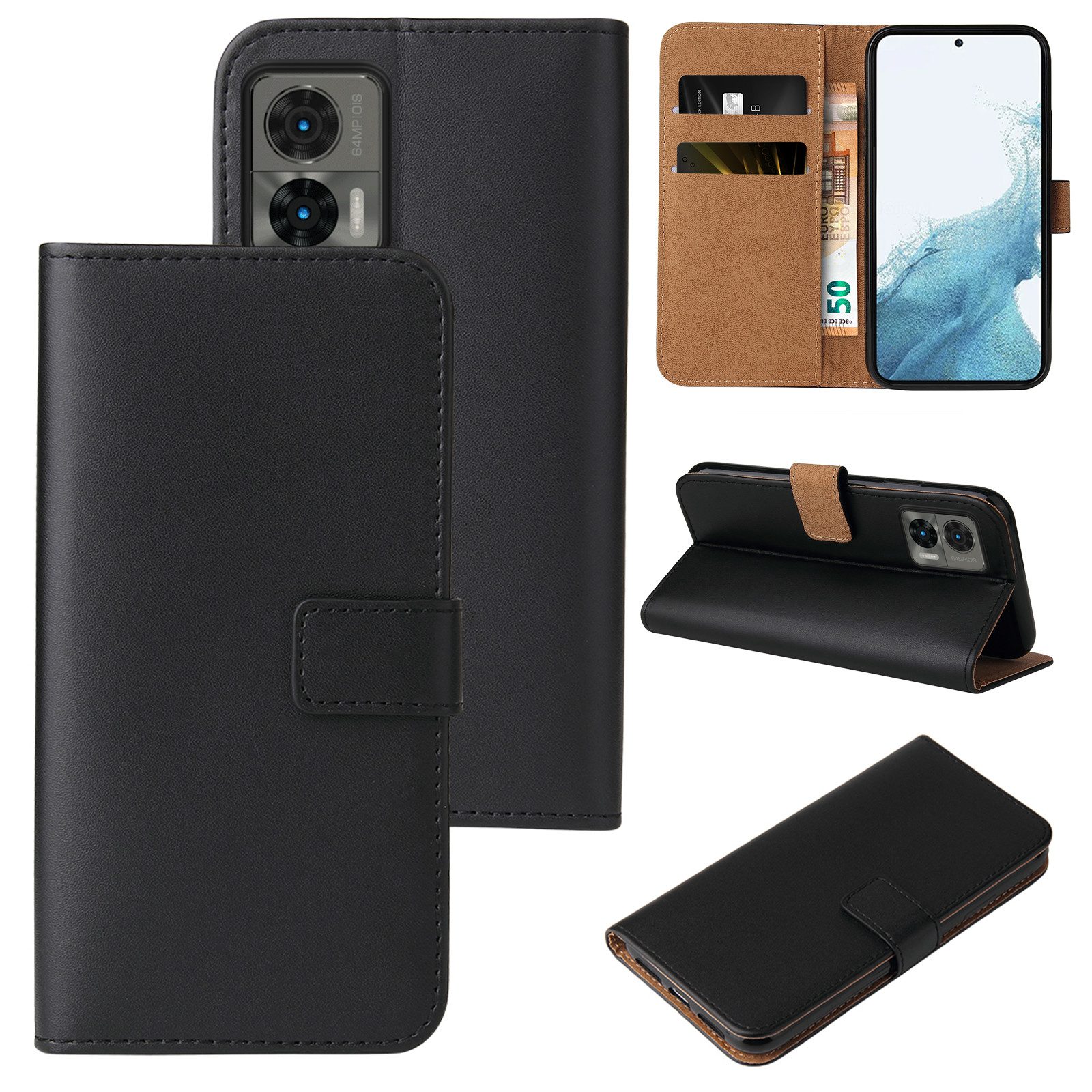 Tec-Expert Handyhülle Klapp Hülle für Motorola Edge 30 Neo 6.28 Zoll, 6.28, Flip Case für Motorola Edge 30 Neo