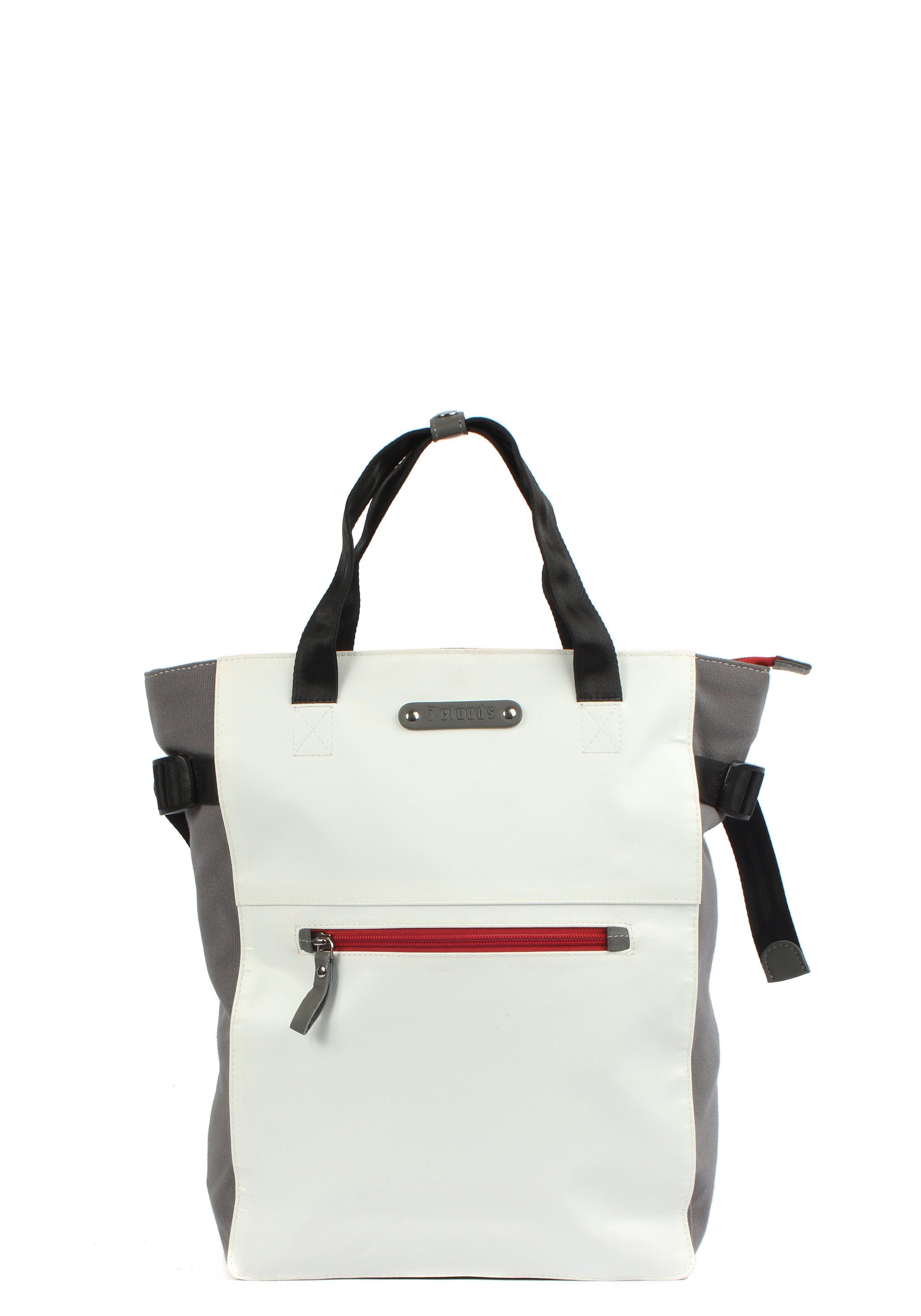 7clouds Cityrucksack Mendo 7.4, Artikel aus fairer Produktion weiss-grau