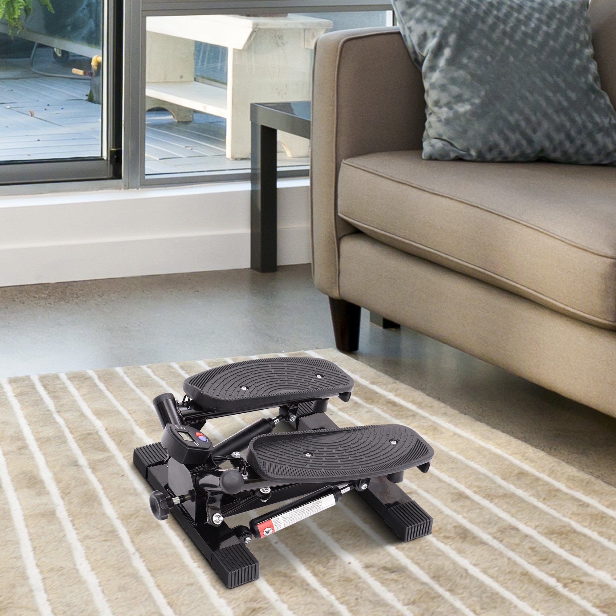 HOMCOM Stepper Sidestepper inklusive Trainingsbänder