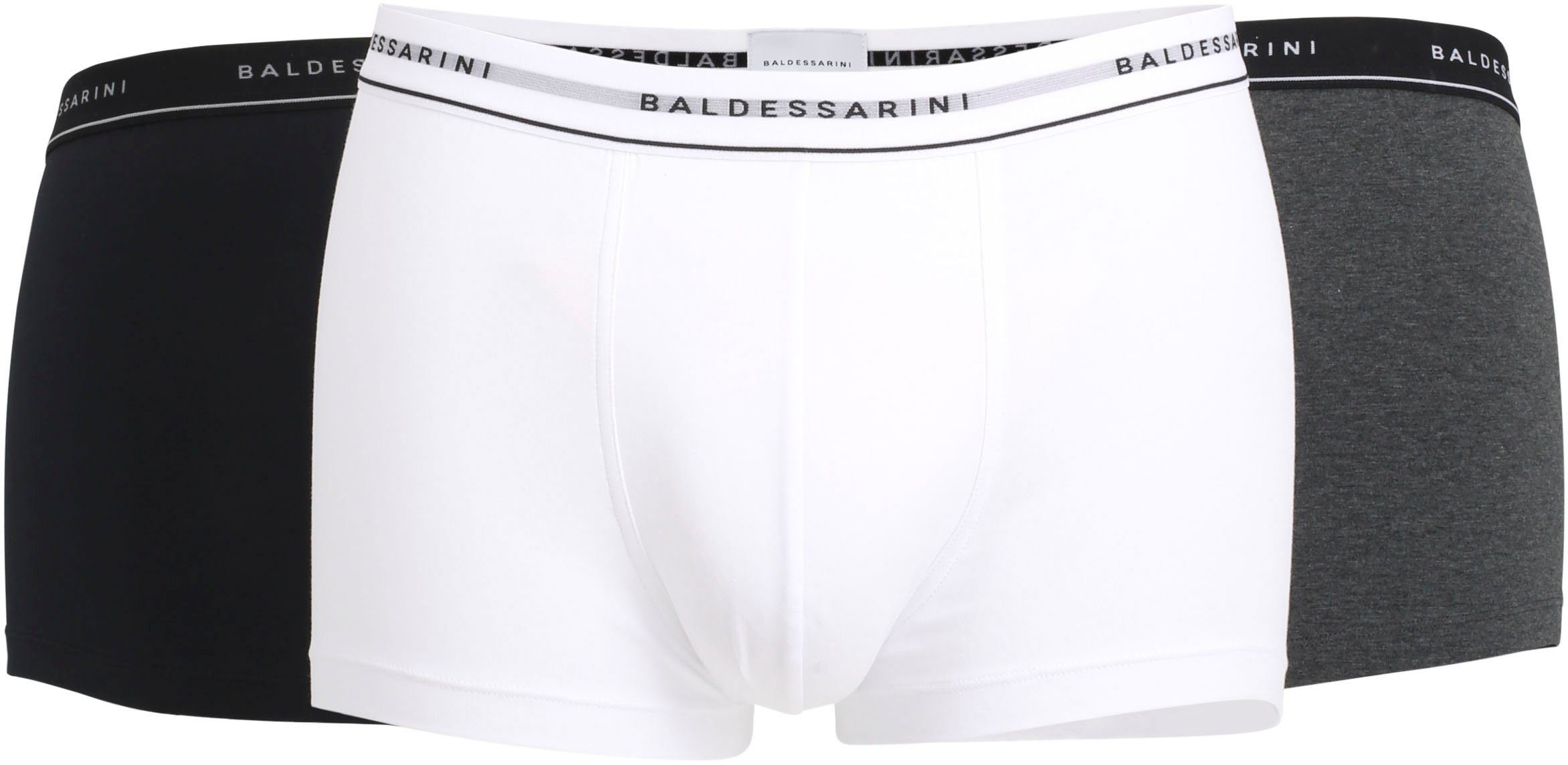 BALDESSARINI Retro Pants Short Pants 3er Pac grau-dunkel-melange