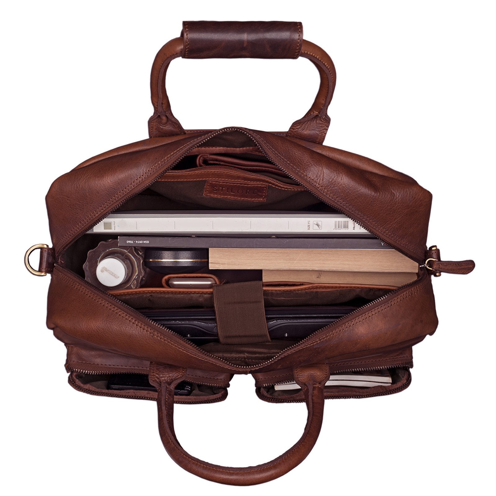 STILORD Laptoptasche "Henri" Bürotasche Leder