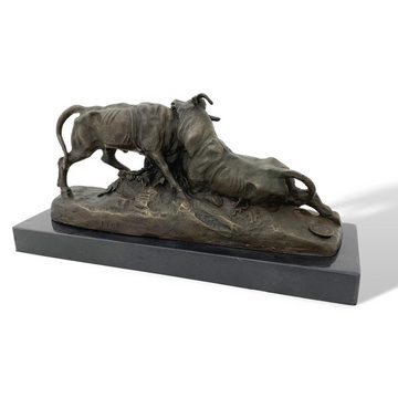 Aubaho Skulptur Bronzefigur Bullen nach Clesinger Stiere Ochsen Skulptur Antik-Stil Ko