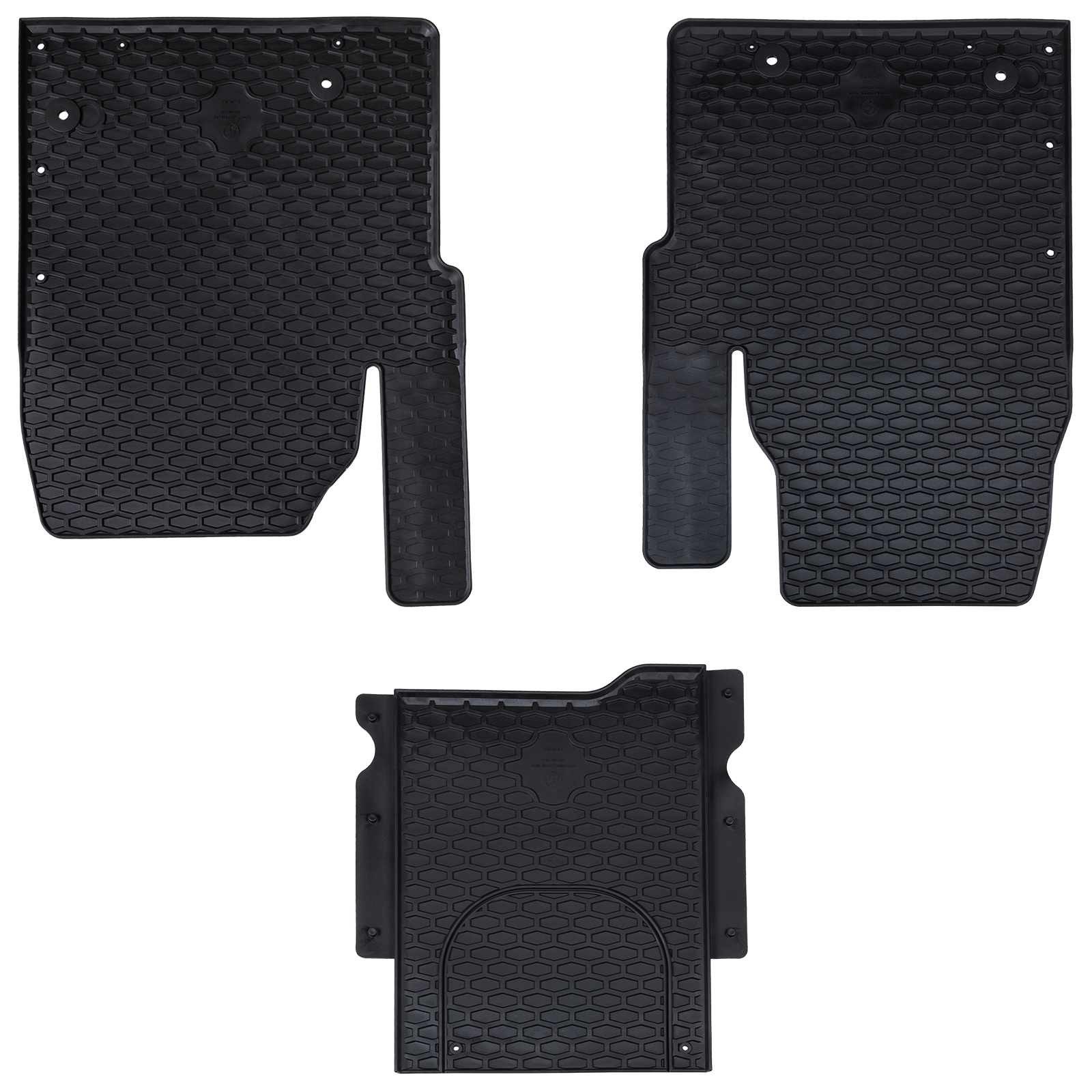 vidaXL Auto-Fußmatten Autofußmatte 3 pcs Schwarz Geeignet für TRANSIT CUSTOM 2023- (3 St)
