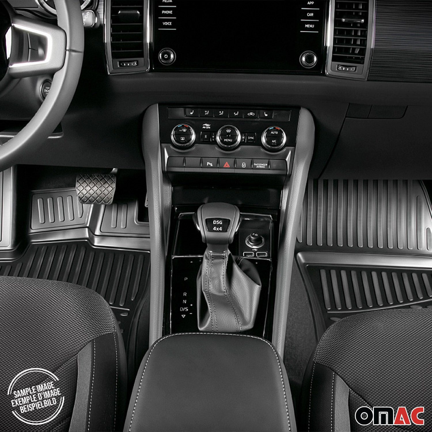 OMAC Auto-Fußmatten für Mercedes Sprinter W906 2006-2018 Schwarz TPE (2 St), für Mercedes Sprinter W906 2006-2018 Mercedes Sprinter W906 2006-2018, Antirutsch,W – Bild 4 von 5