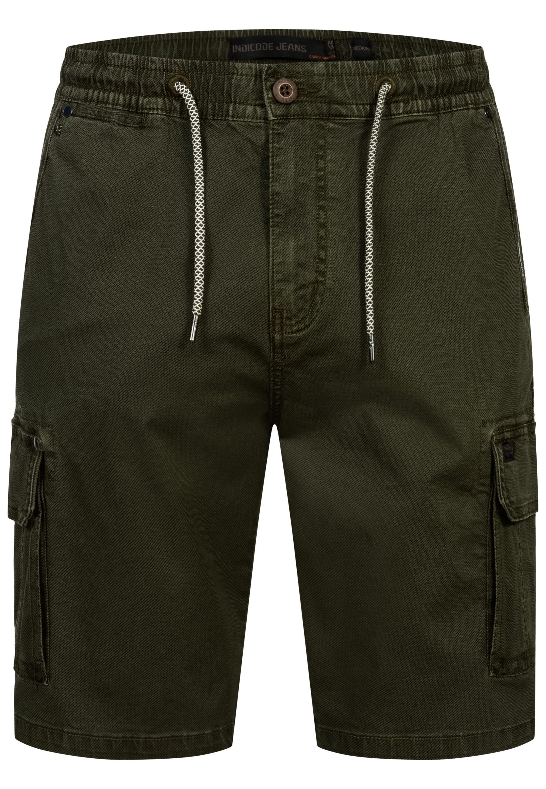 Indicode Cargoshorts INKews mit elastischem Bund günstig online kaufen