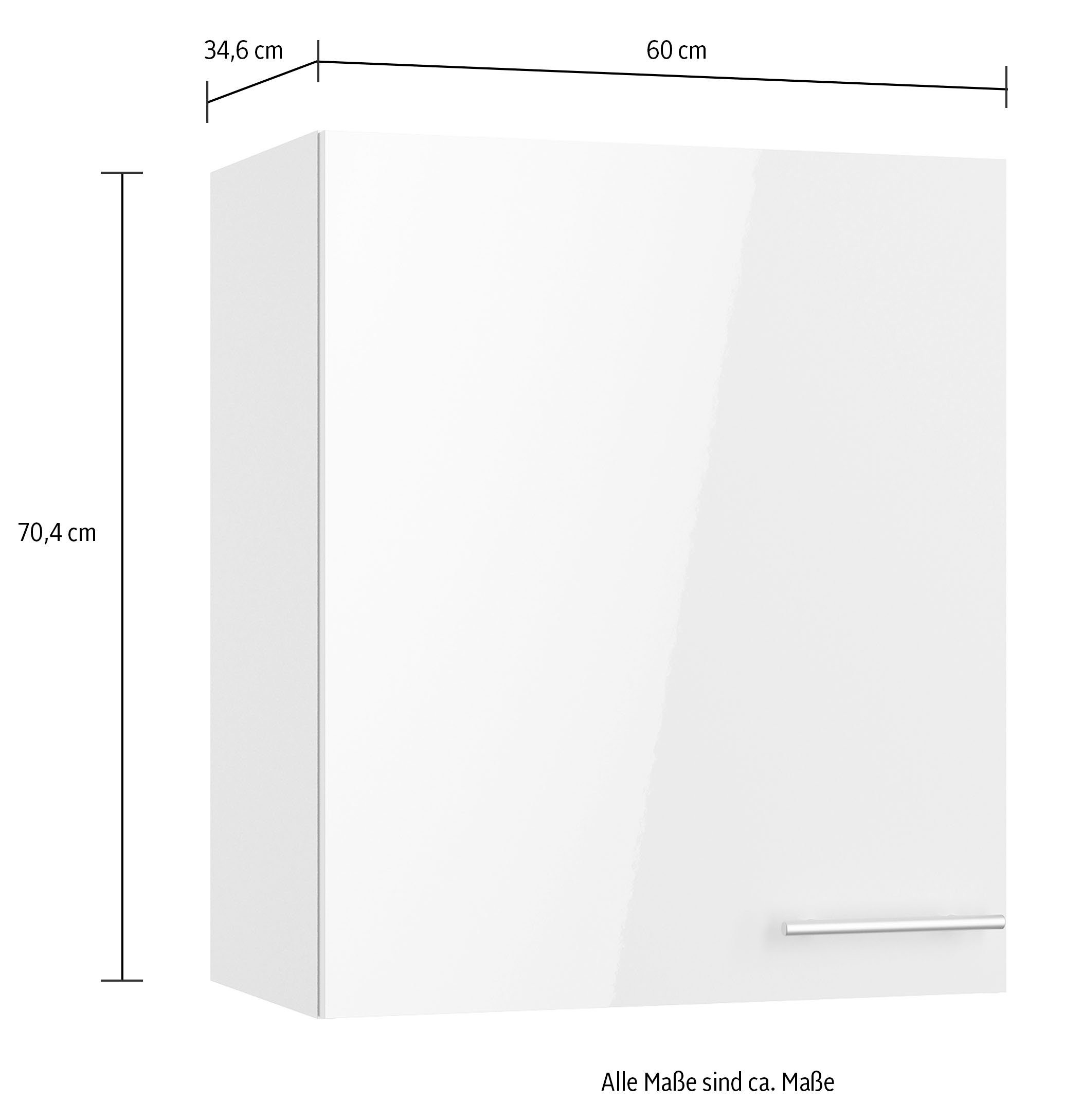 OPTIFIT Hängeschrank Lilly2 Breite 60 Einlegeböden 1 Tür, 2 cm, anthrazit lackiert/wildeiche/wildeiche