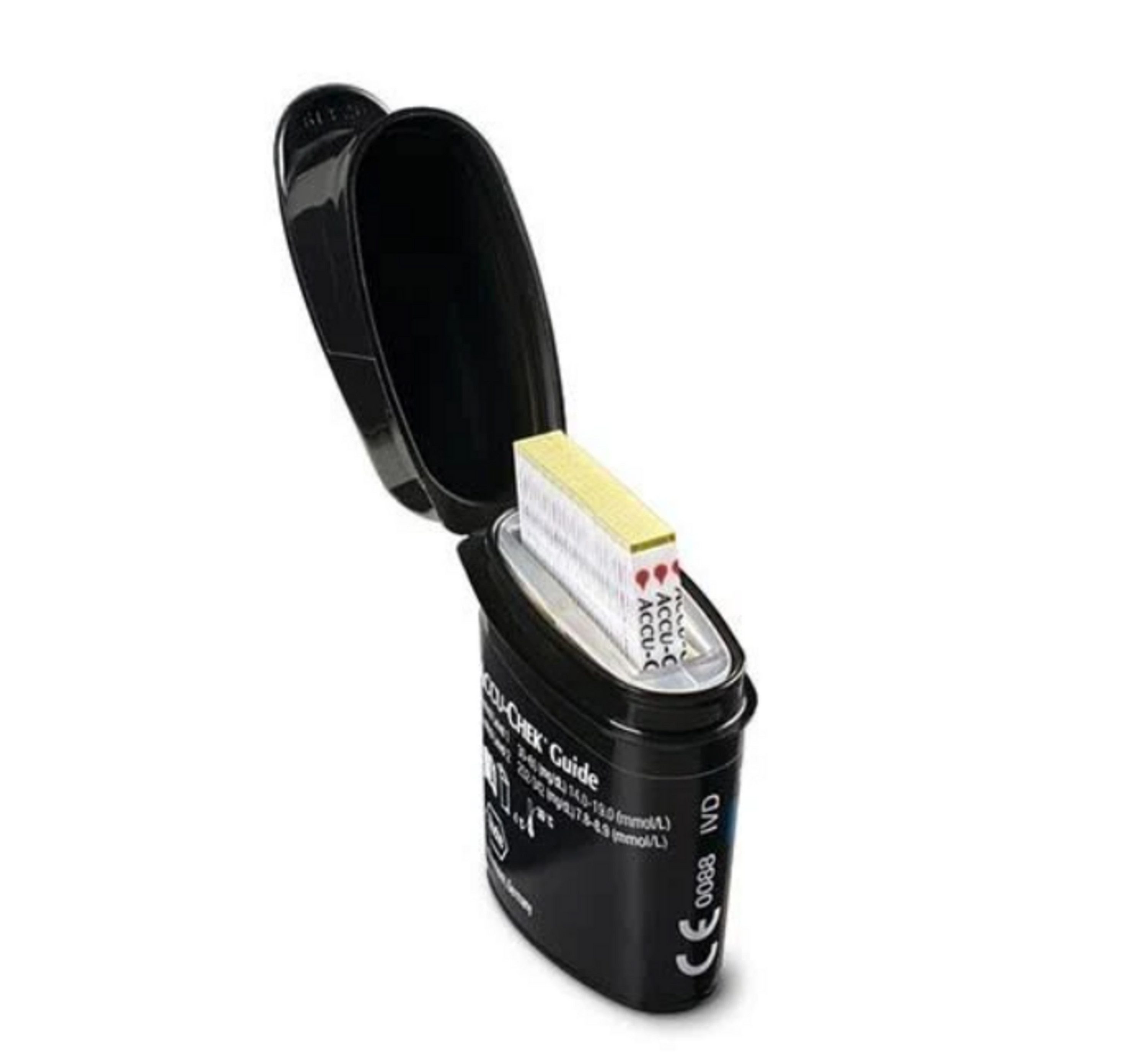 Roche Blutzucker-Teststreifen ACCU-CHEK® Guide Teststreifen, Spar-Packung, 50-tlg., Innovative Teststreifenbox für Blutzuckermessung, Diabeteskontrolle