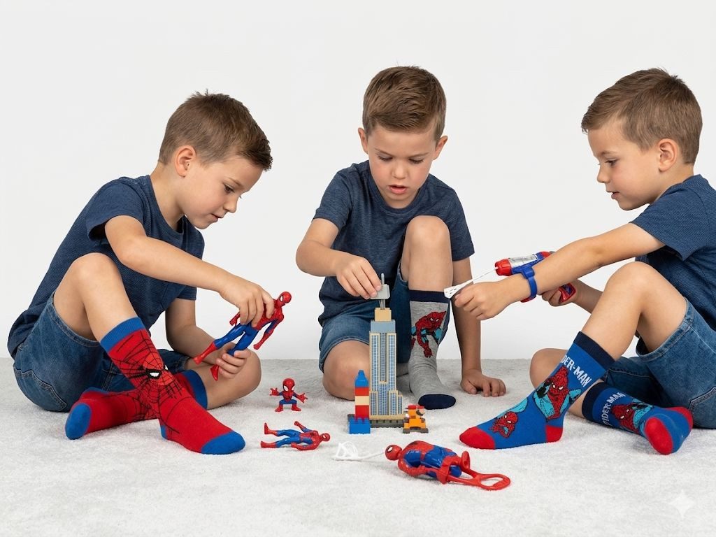 Spiderman Feinsocken SPIDERMAN Socken Set 6 Paar Jungensocken Kindersocken Kinder Strümpfe