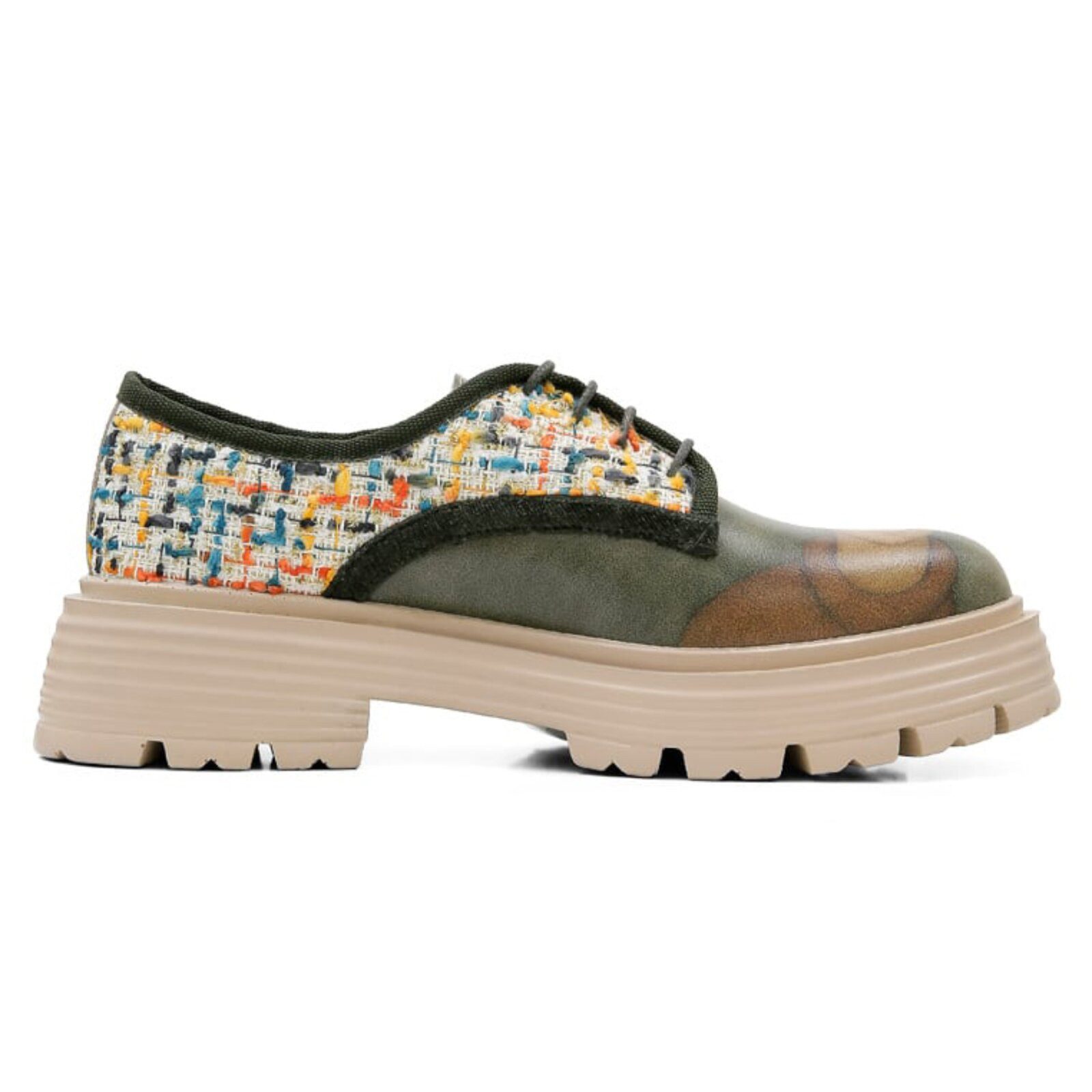 DOGO Brooklyn Painting-Of-A-Lady Damen Halbschuhe Ballerina Handgefertigt