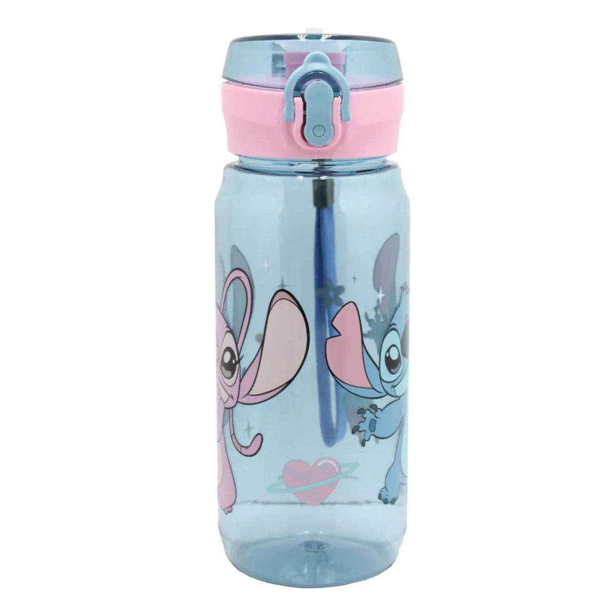 Disney Trinkflasche Disney Lilo und Stitch Universe Kunststoff-Trinkflasche mit Karabiner
