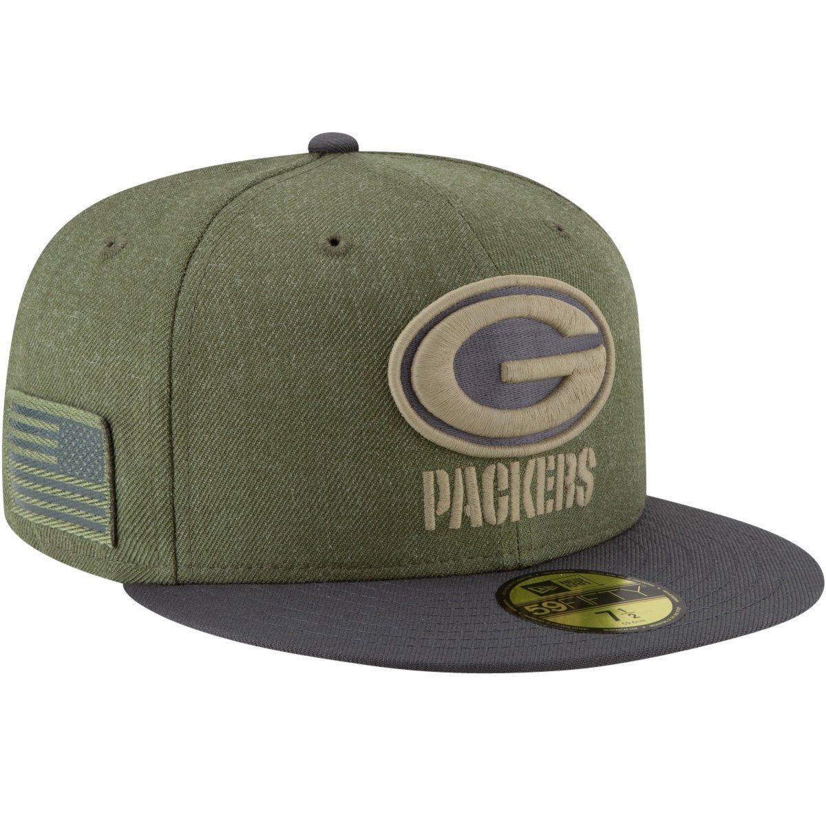 New Era Salute Cap to Packers Fitted Service 59Fifty Green Bay NFL