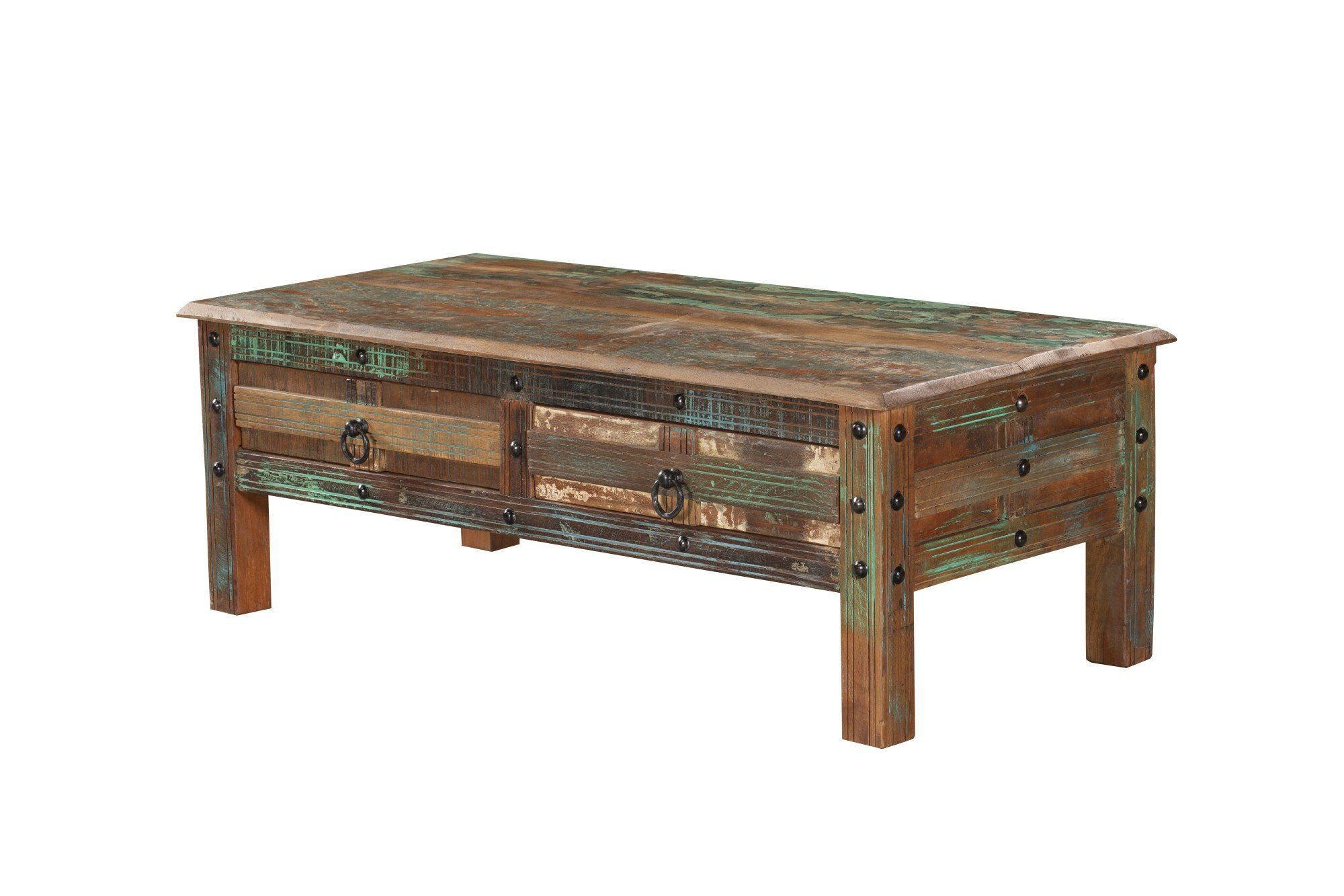 INTERIA Home & Living Wohnzimmertisch, Tisch KALANKA Holz Couchtisch Sofa Mango recycelt Wohnzimmer Altholz