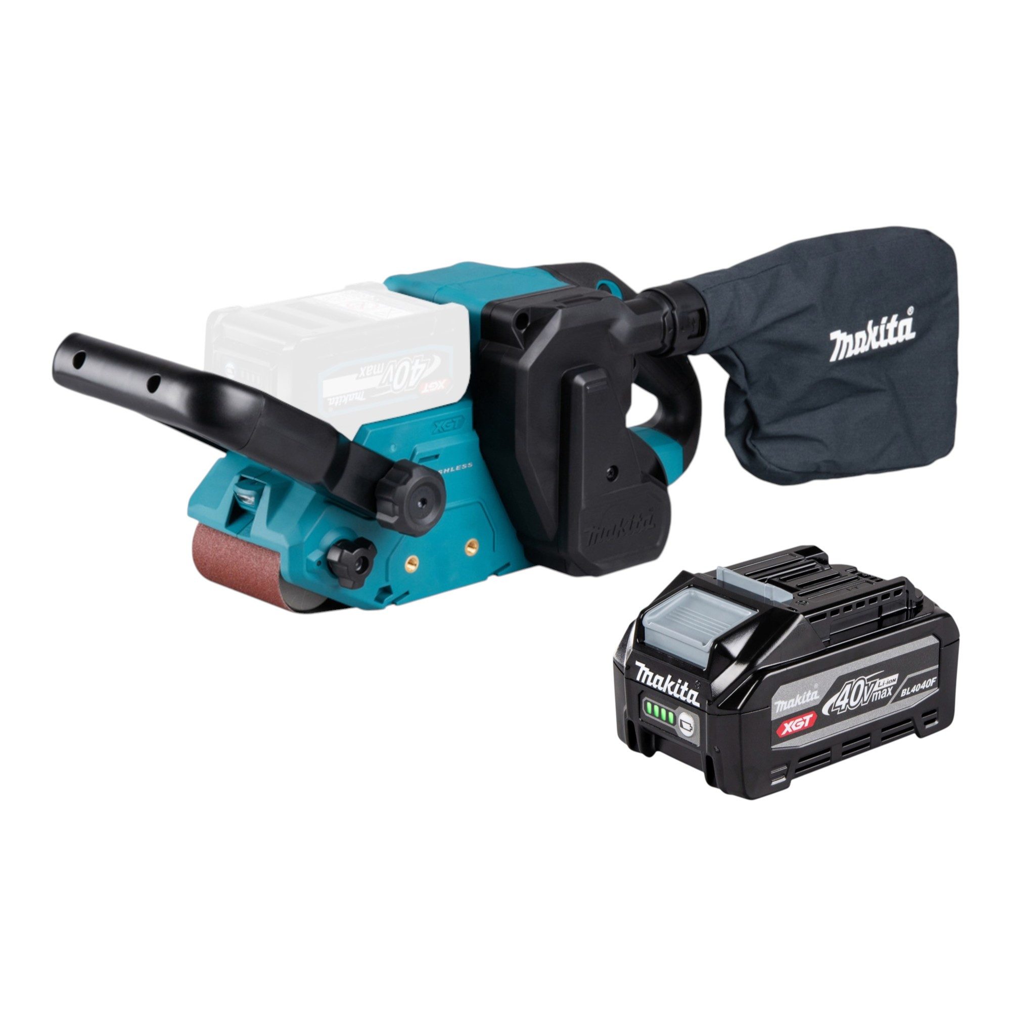 Makita Akku-Bandschleifer BS 001 GU1 40 V max. 76 x 533 mm + 1x Akku 4,0 Ah - ohne Ladegerät