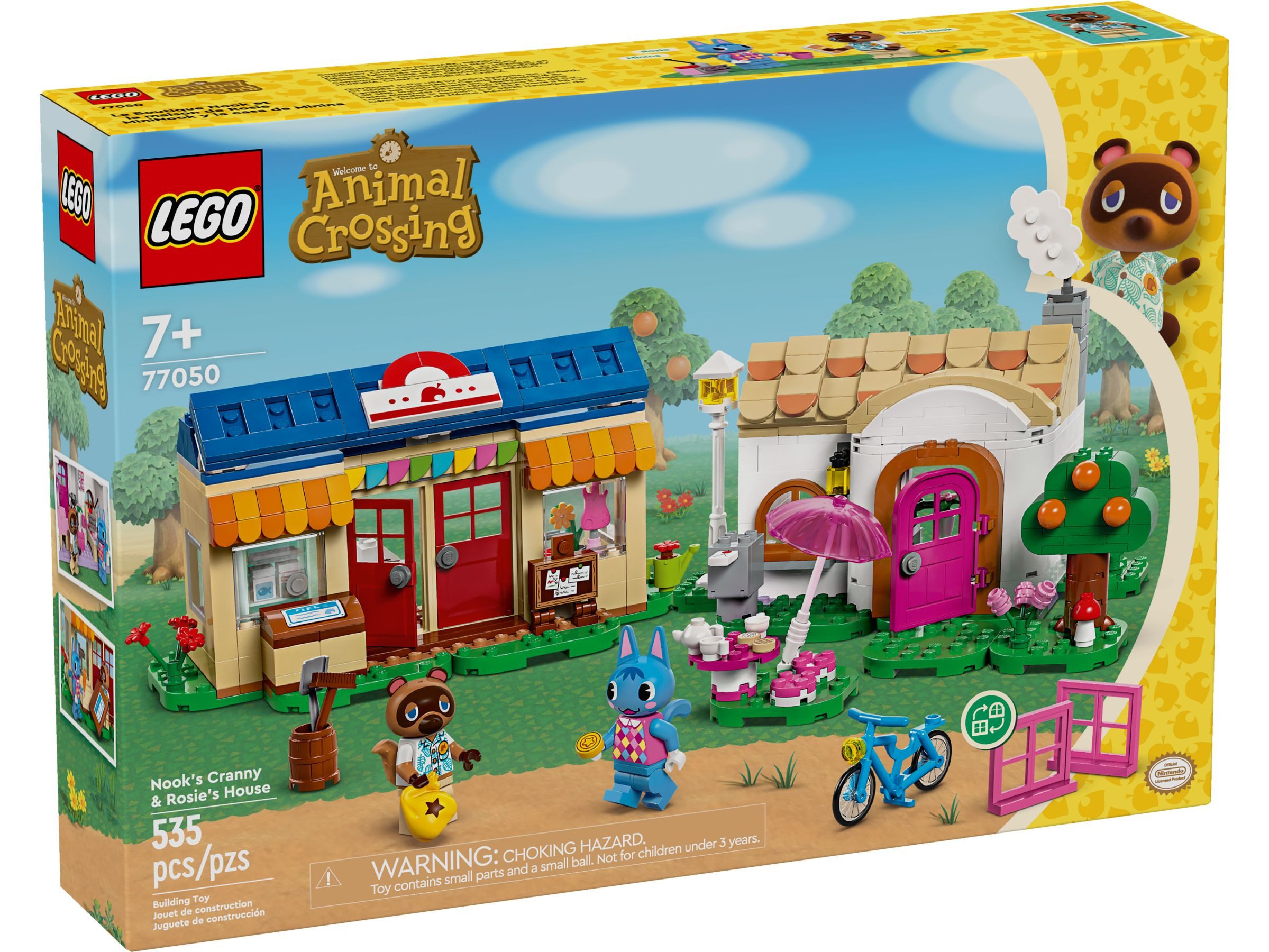 LEGO® LEGO® Animal Crossing™ 77050 Nooks Laden und Sophies Haus Konstruktionsspielsteine, (535 St)
