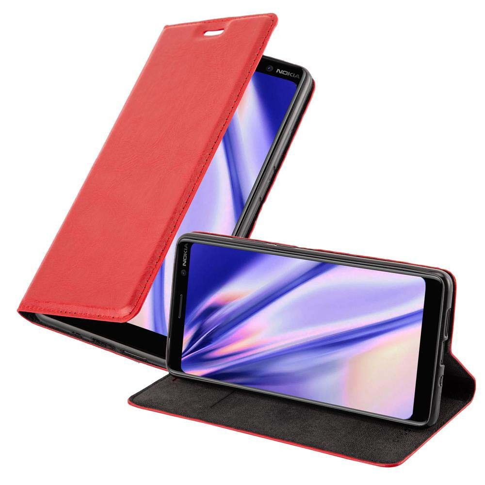Cadorabo Handyhülle für Nokia 7 PLUS Hülle Nokia 7 PLUS, Hülle Schutzhülle mit Standfunktion, Magnetverschluss und Kartenfach