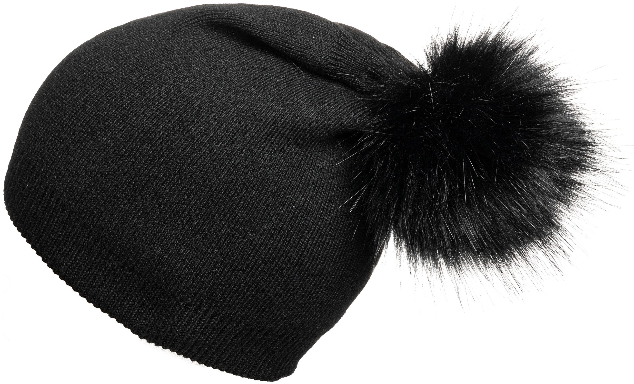 Caspar Bommelmütze MU225 warme, feine Damen Beanie Bommelmütze Doppellagige günstig online kaufen