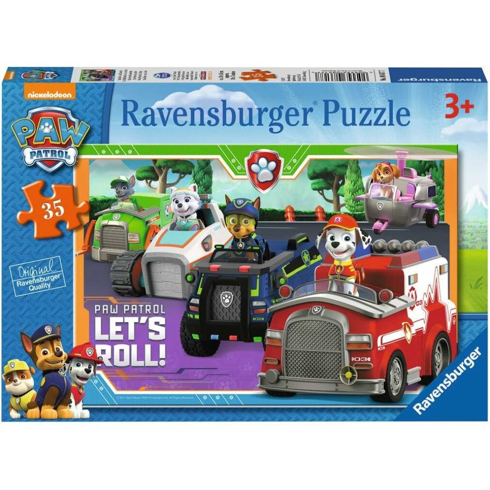 Ravensburger Puzzle Puzzle Paw Patrol: Und los geht's! 35 Stück, Puzzleteile