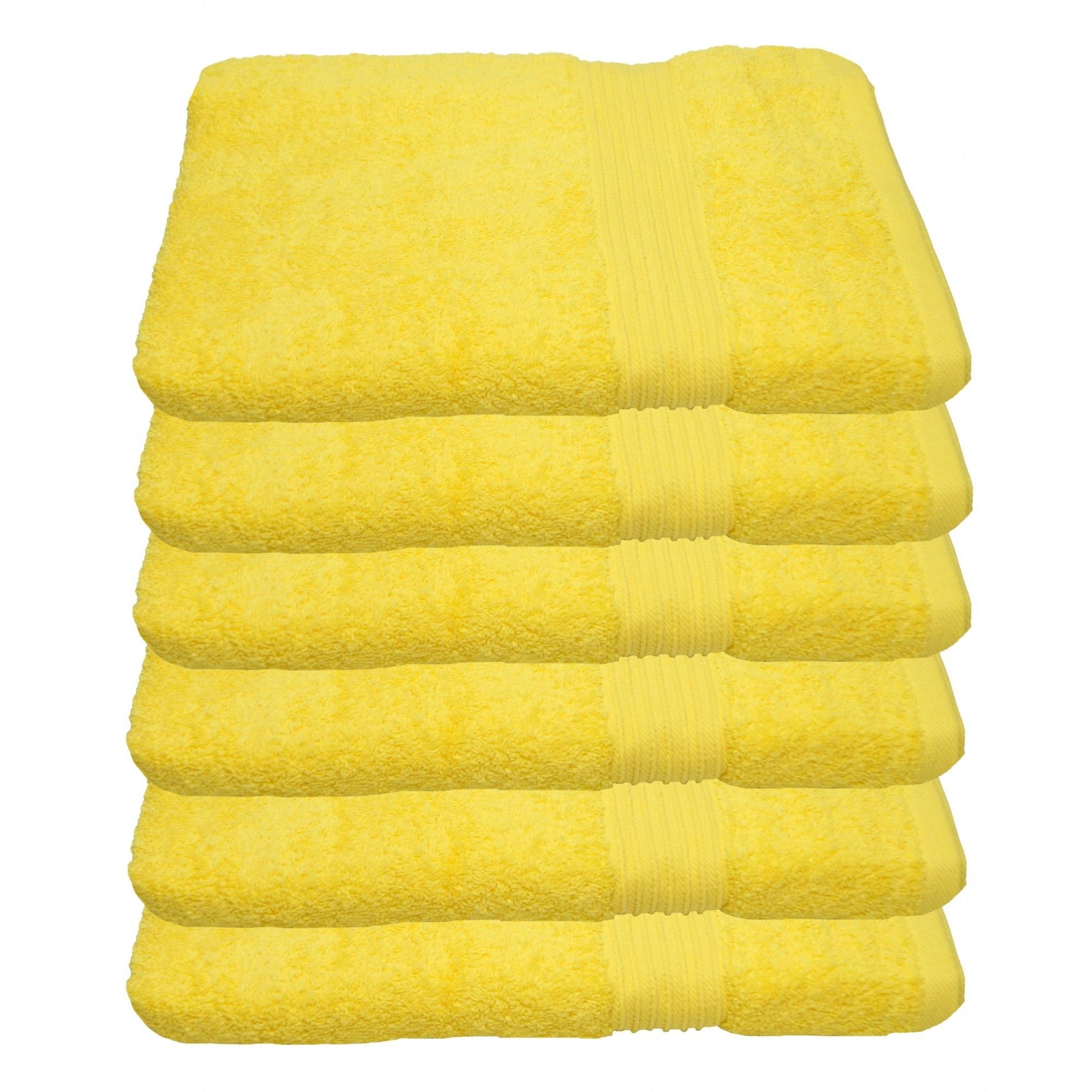 cm, 6-Handtücher-Gelb-Handtuch (6-St) Handtücher 100 Baumwolle x Julsen 50 Julie