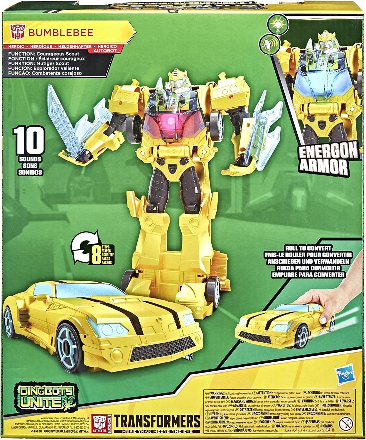 Hasbro Actionfigur Transformers Cyberverse Adventures Roll N’ Change Bumblebee Auto«, mit Licht- und Soundeffekten