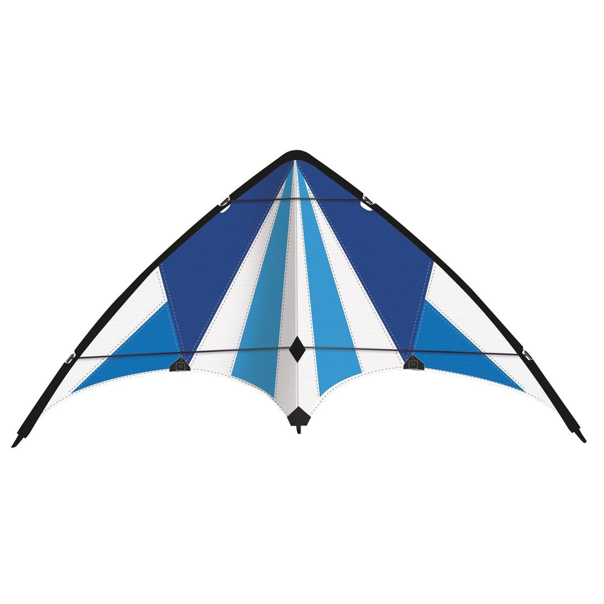 Paul Günther Flug-Drache Sportlenkdrachen Blue Loop 130 blau/weiß 130x69cm Polyester Fiberglass