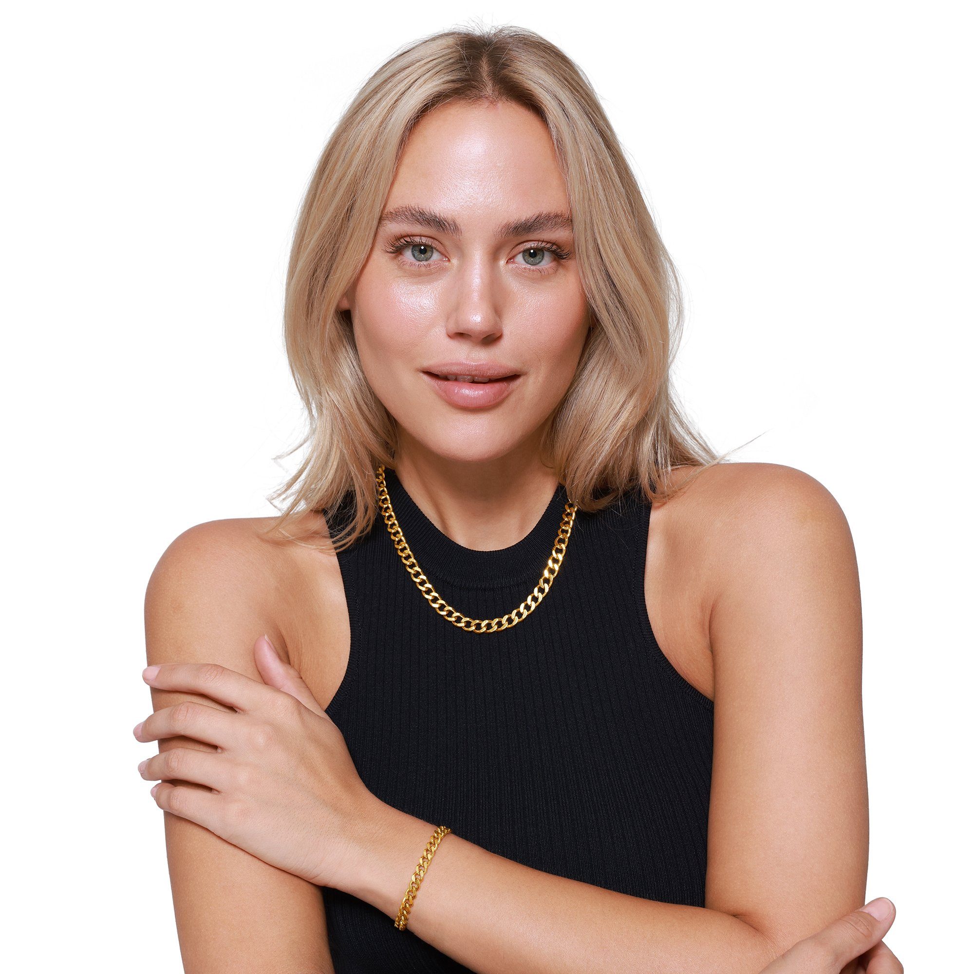 Heideman Collier Set Belly goldfarben (keine Angabe, inkl. Geschenkverpackung), Geschenkset für Damen mit Kette und Amrband