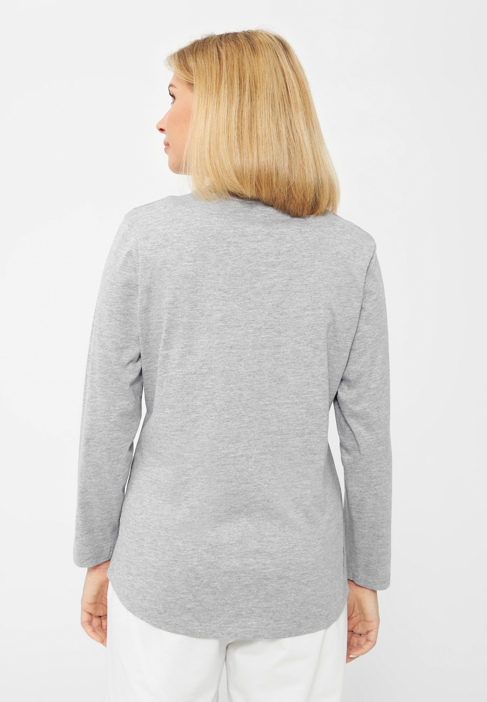 JEWELLE Langarmshirt Bench. MARL GREY