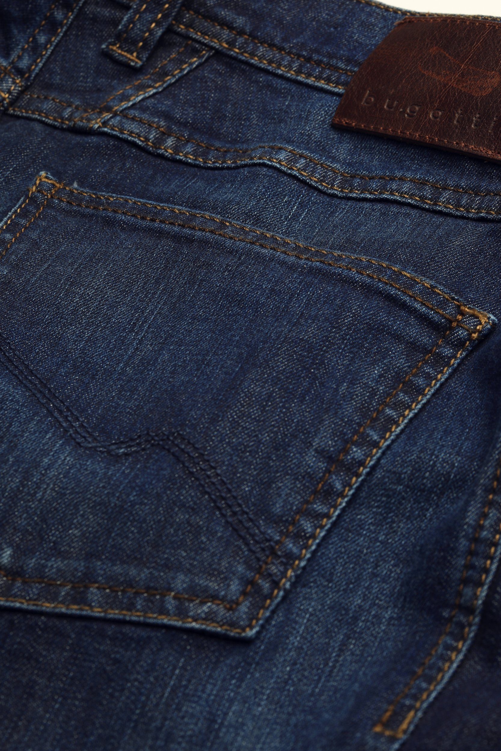 mit Used marine einem leichten Look 5-Pocket-Jeans bugatti
