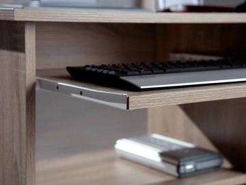 möbelando Schreibtisch Durini (BxHxT: 80x75x50 cm), in Sonoma-Eiche mit 2 Einlegeböden