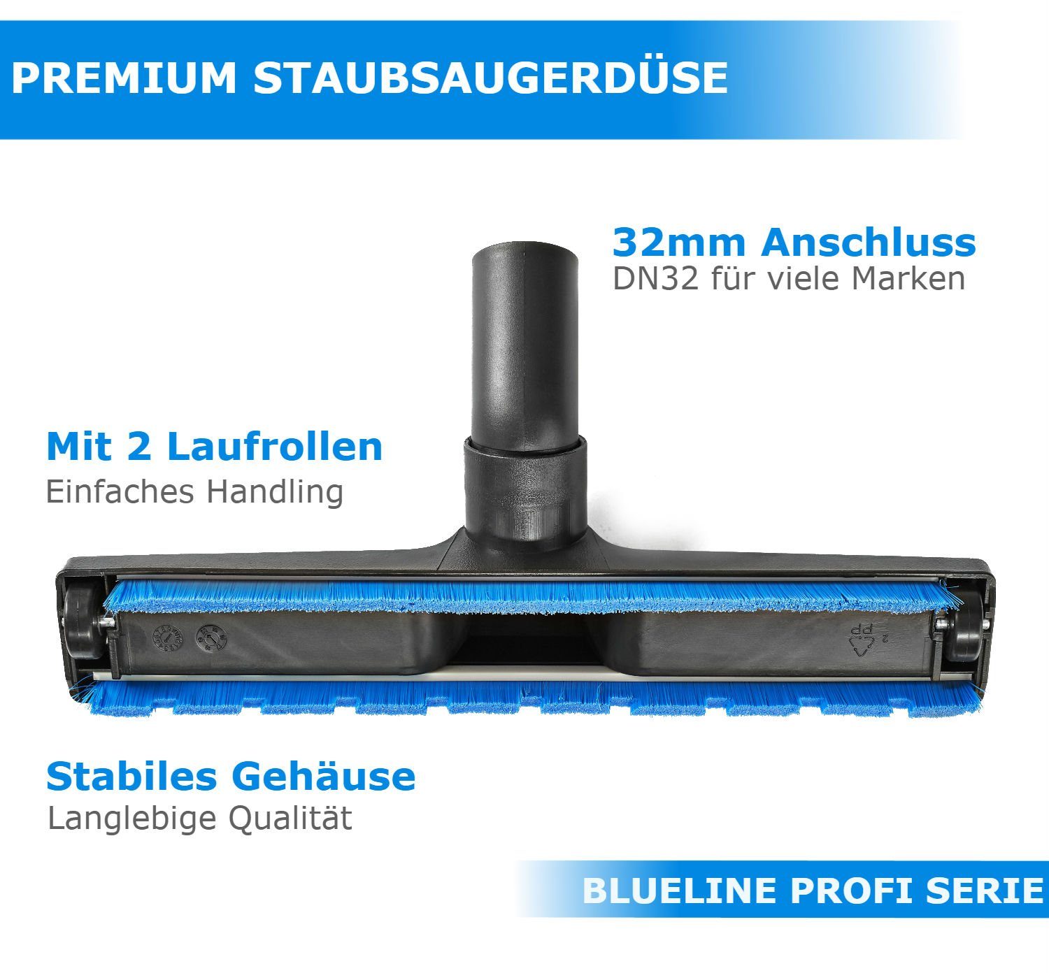 Maxorado Hartbodendüse Staubsauger düse 32mm für Progress Aquamarin 20 Diamant 210 500 P810