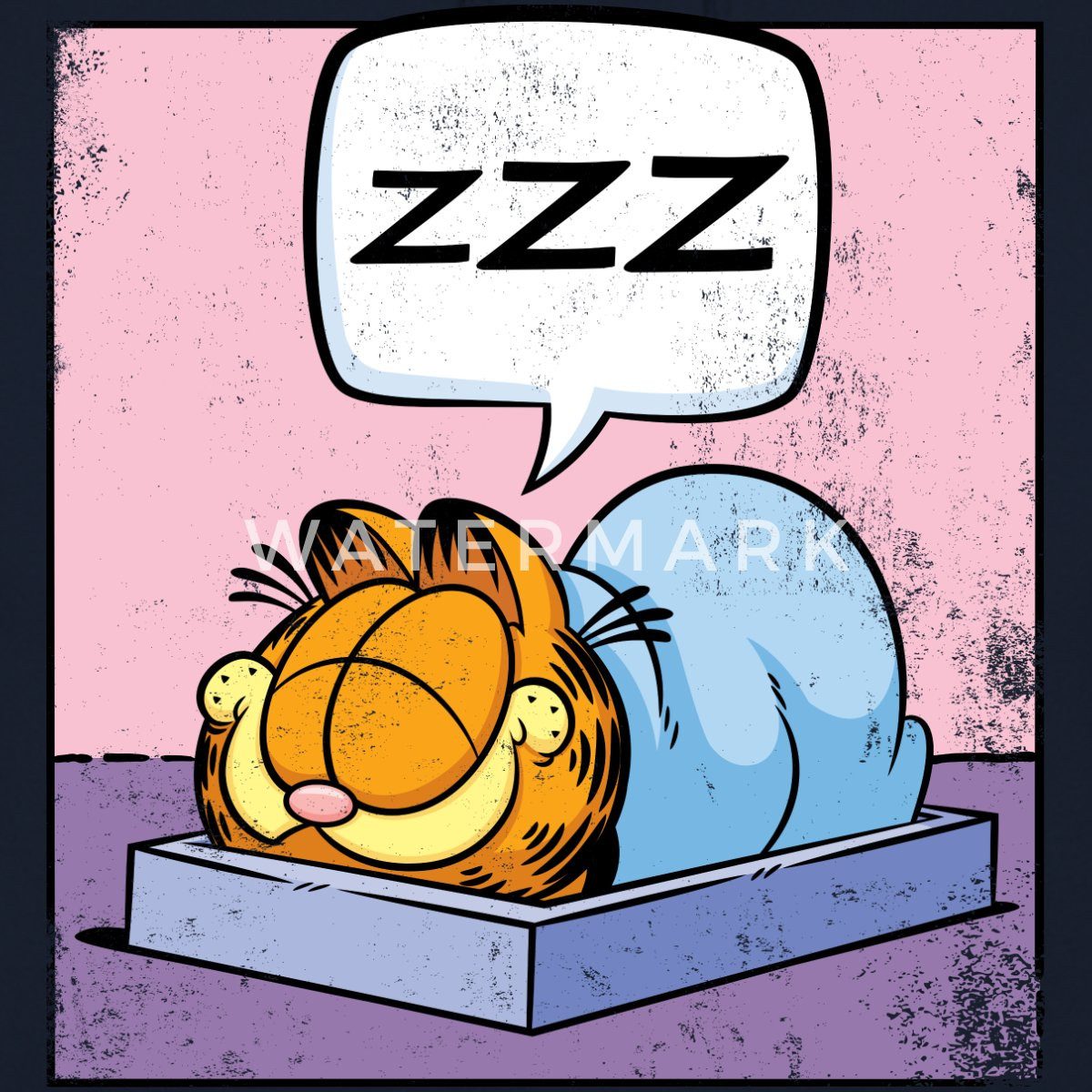 Spreadshirt Hoodie Garfield Schlafender Kater Zzz Power Nap Used Look Unisex Hoodie (1-tlg)