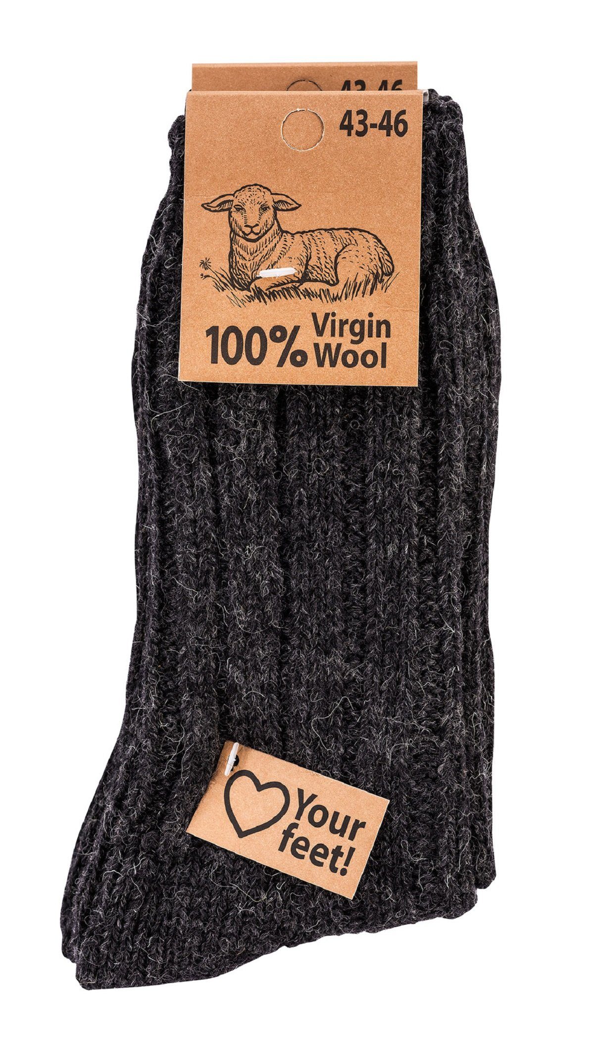Komfortsocken Socks 4 Fun 6587 Virgin Wool 2er-Bündel