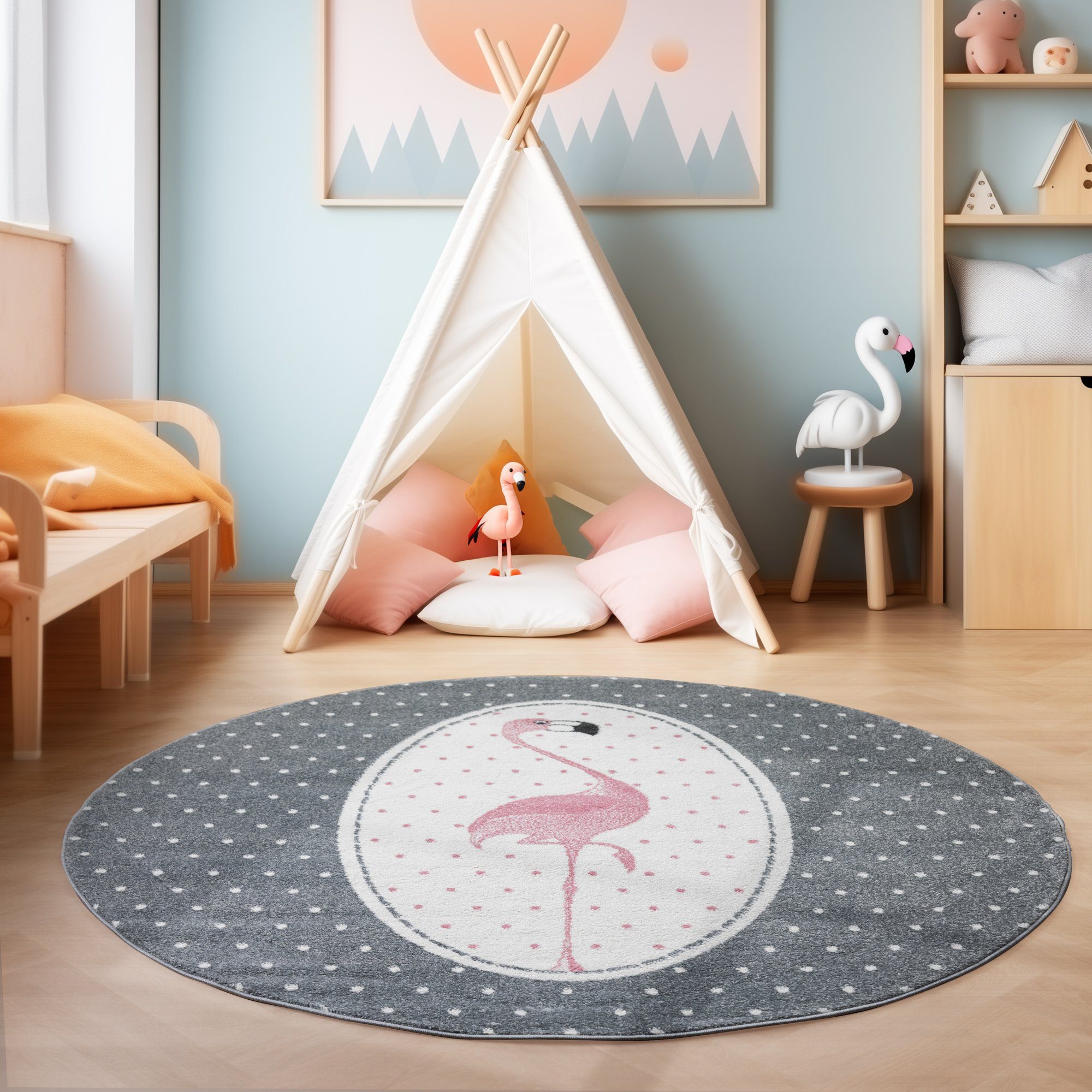 SIMPEX24 Teppich Flamingo Design, Läufer, Höhe: günstig online kaufen