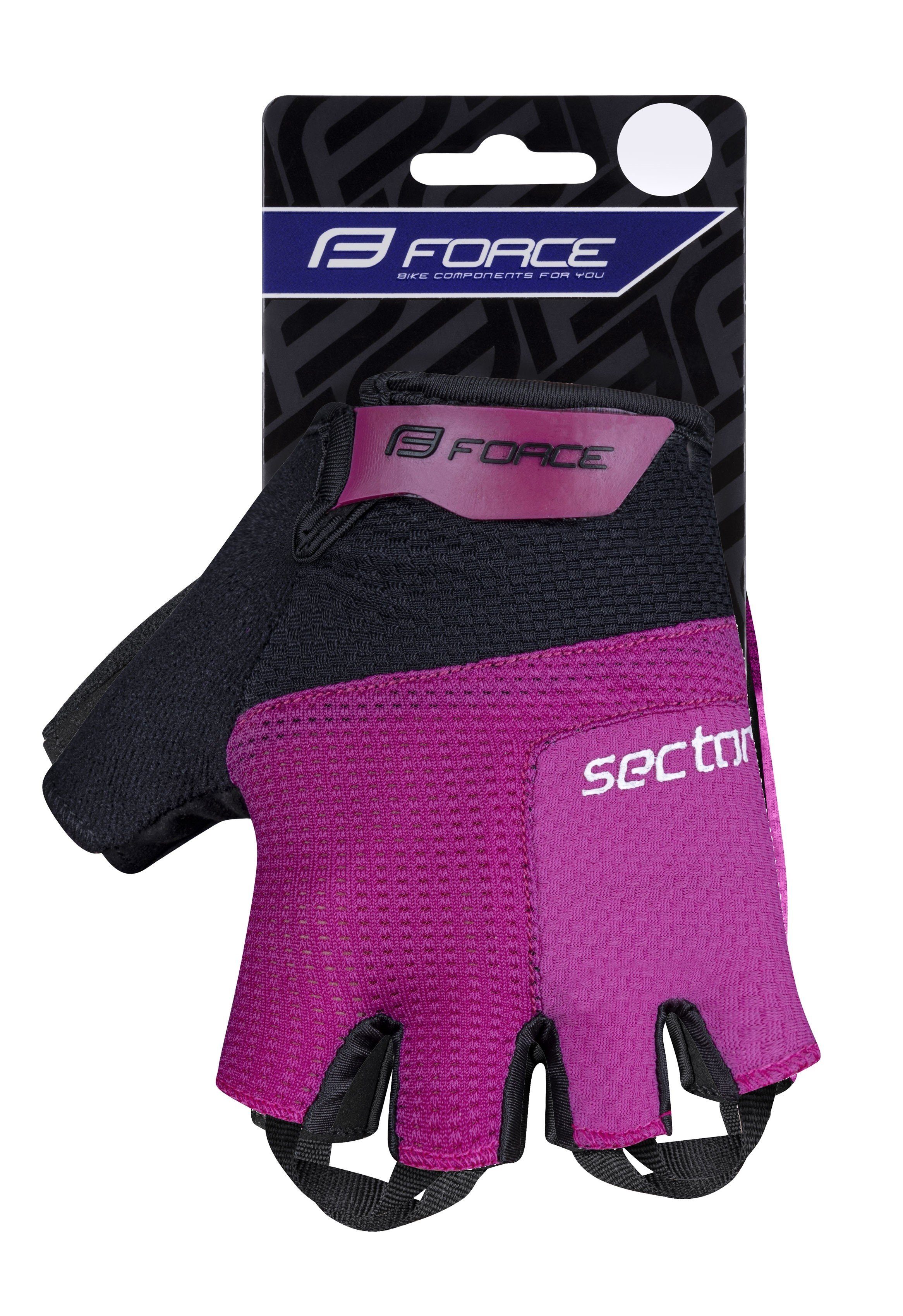 FORCE Fahrradhandschuhe Handschuhe pink-schwarz SECTOR FORCE LADY