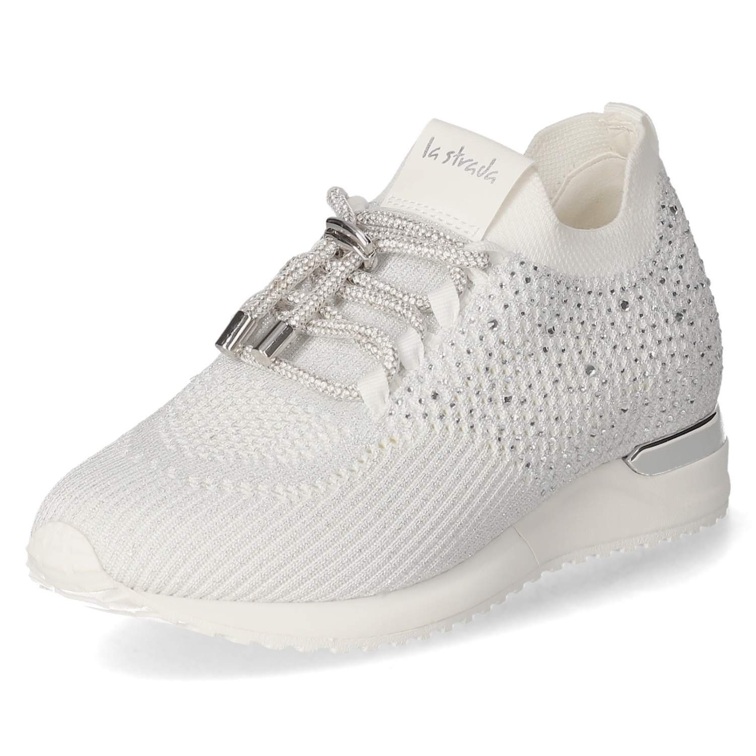 La Strada La Strada 2400409 4504 Damen Textil weiss Schnürschuh