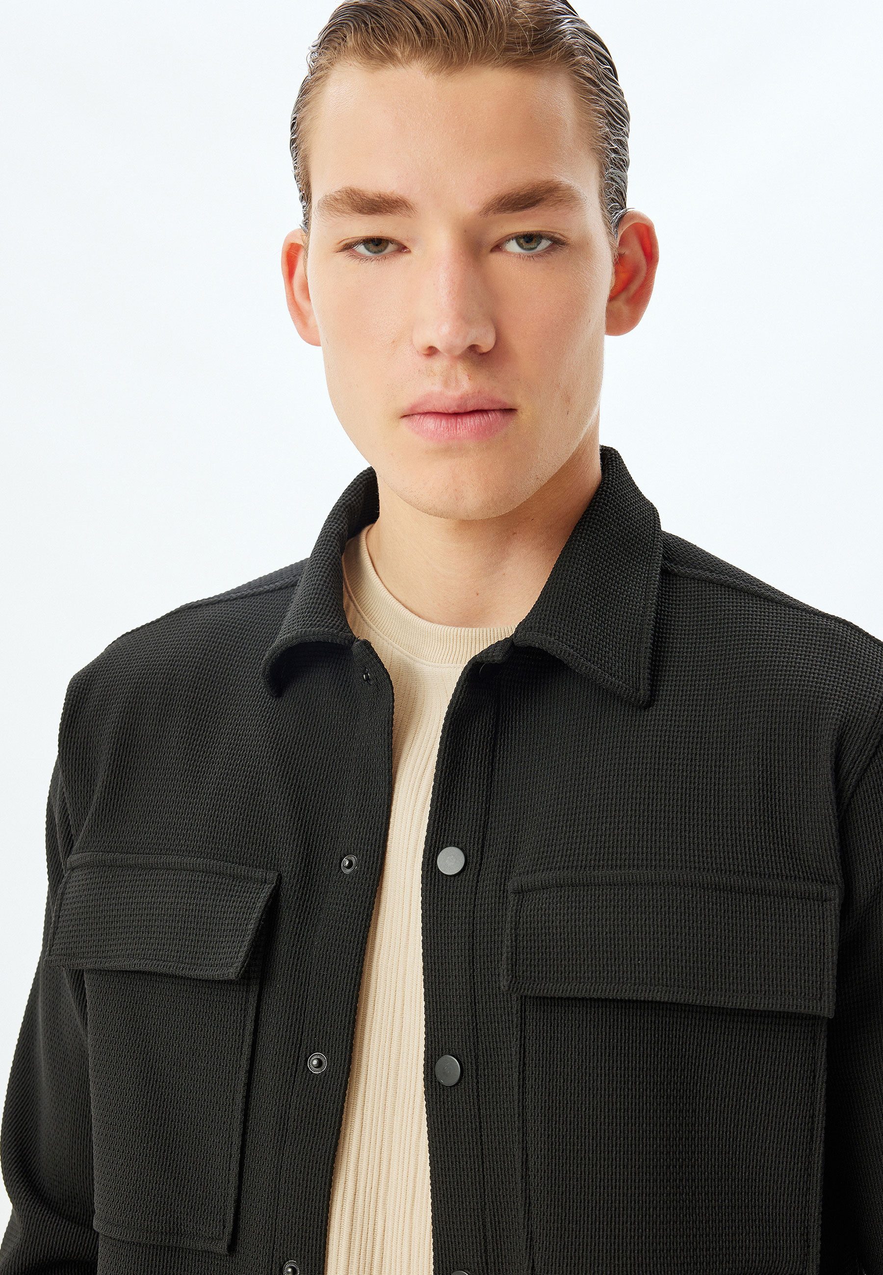Hemdjacke Regular Mit Knöpfen