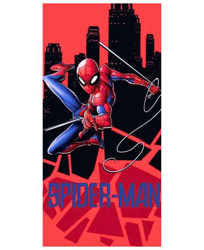 Spiderman Badetuch Marvel, Baumwolle, Kinder Strandtuch 70 x 140 cm