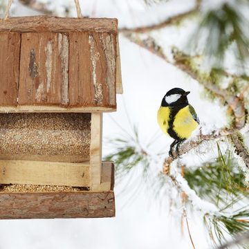 relaxdays Vogelhaus Vogelfutterhaus zum Aufhängen