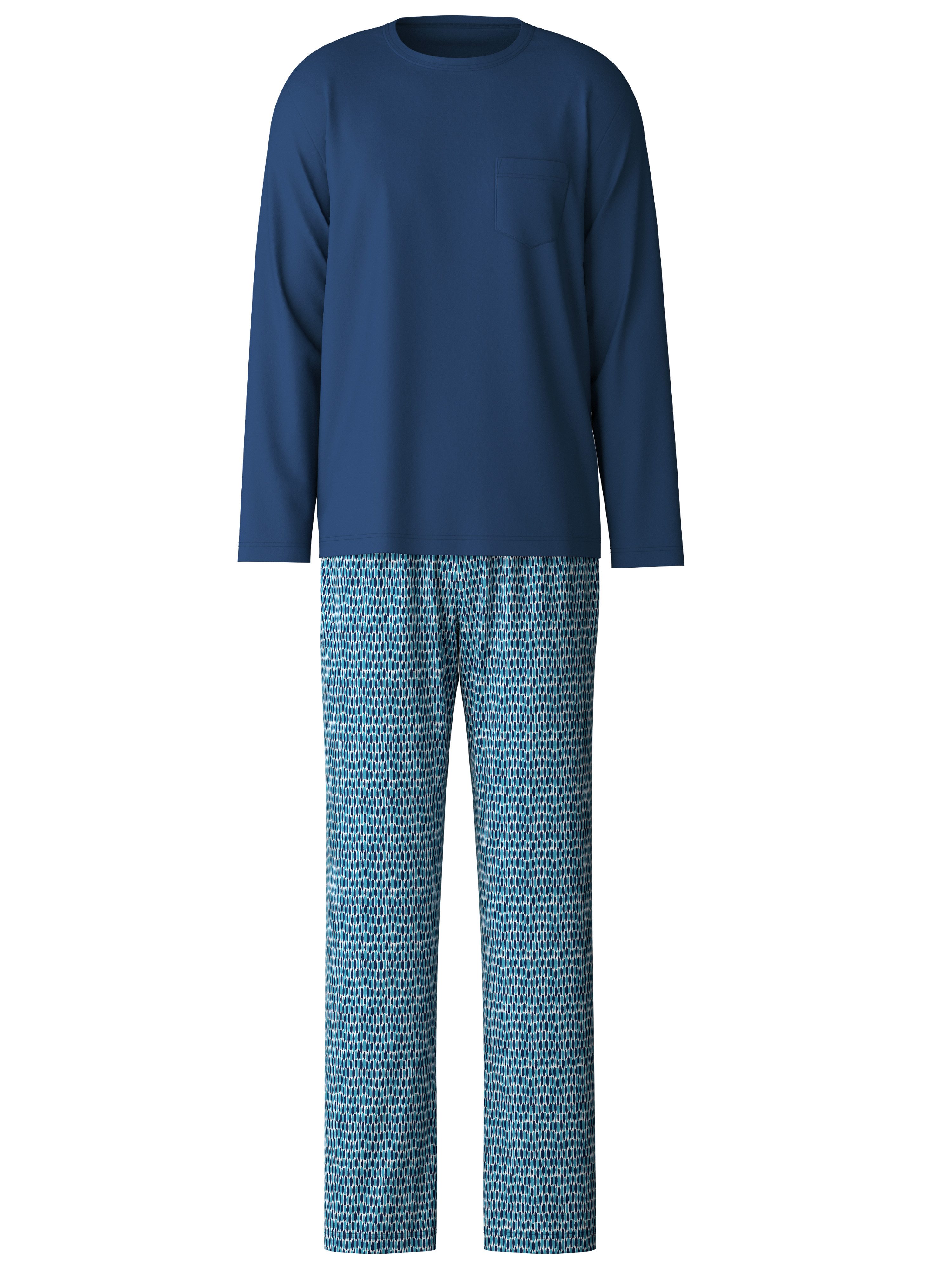 CALIDA Schlafanzug Relax Imprint 1 (2 tlg) Langarm-Shirt & Hose mit geradem günstig online kaufen