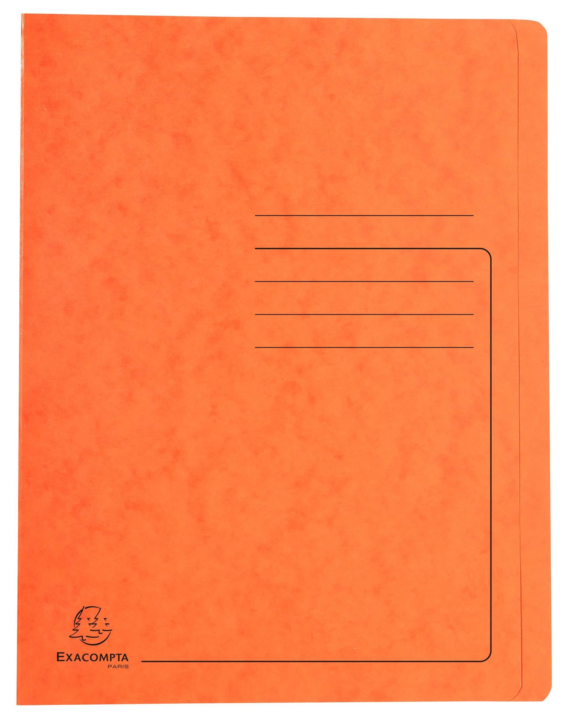EXACOMPTA Organisationsmappe 25x Schnellhefter aus Colorspan 355g/m2, A4 - Orange - 39994E, Schnellhefter Ösenhefter Einhakhefter